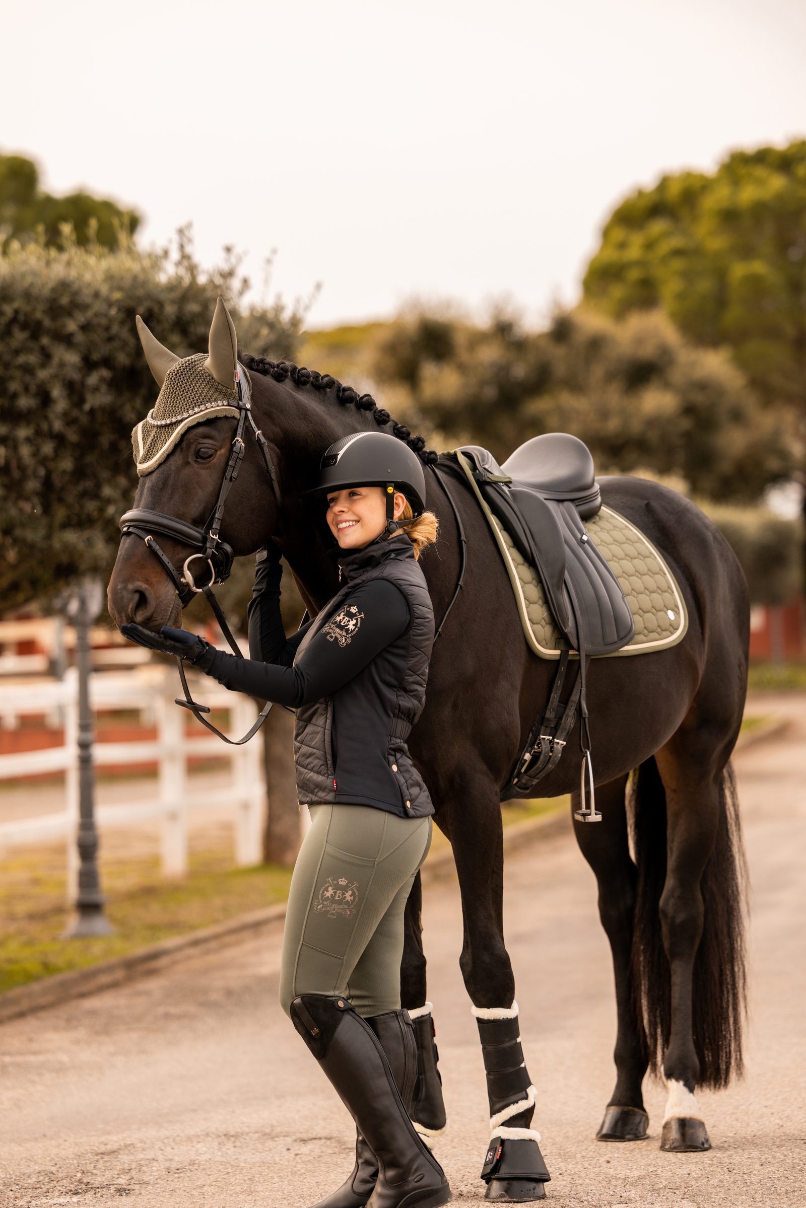 Mallas de Equitaci&oacute;n con  Asiento Completo y Cintura Alta para Mujer B Vertigo Caitlin