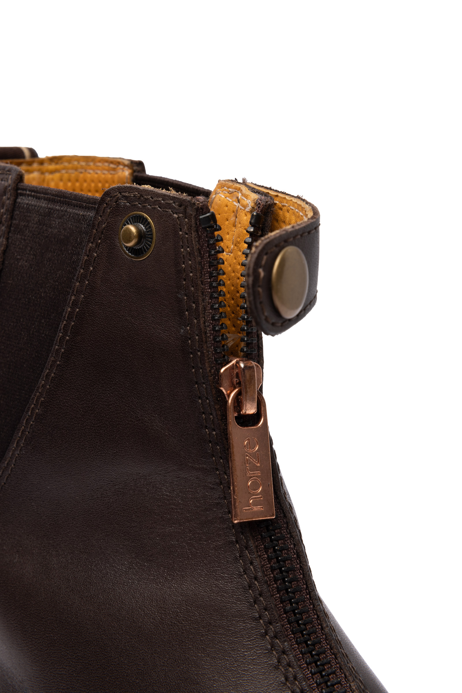 Botines de Equitación de Cuero con Cremallera Delantera Horze Rose