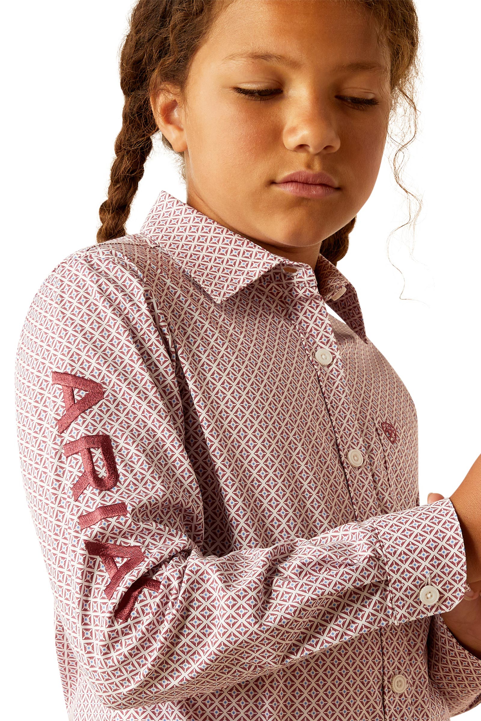 Ariat Team Kirby camisa western de manga larga para niños