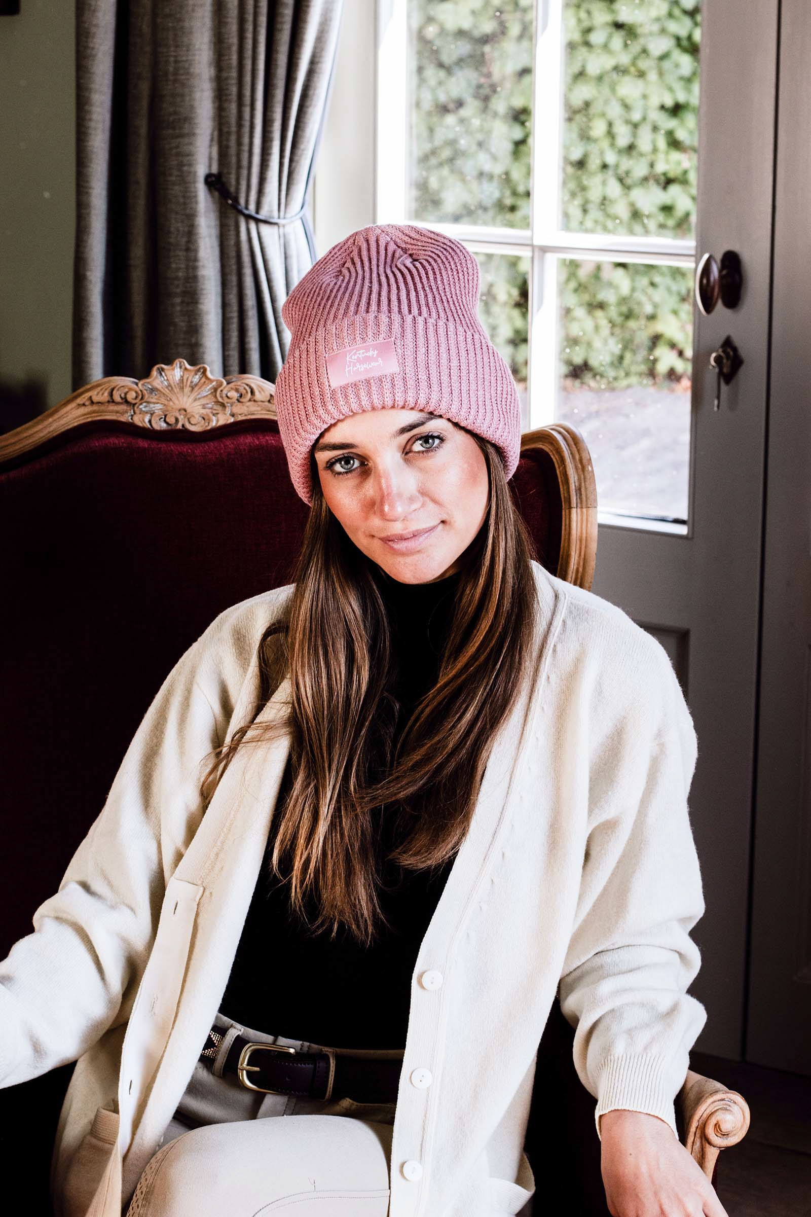 Light Pink Gorro con Brillantina Kentucky Horsewear