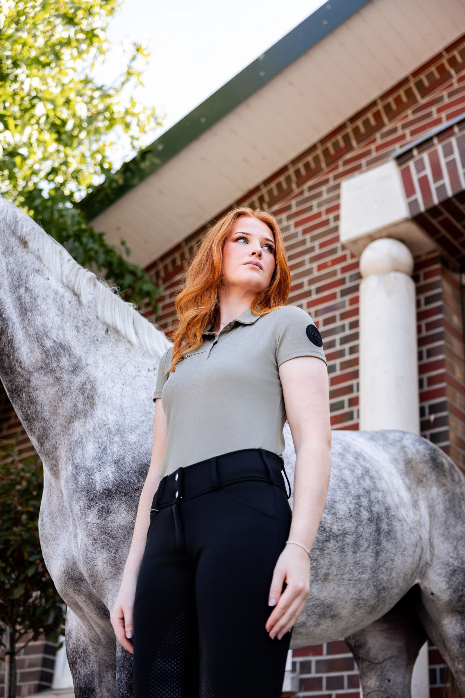 Camiseta Polo de Manga Corta Funcional para Mujer Horze Denise