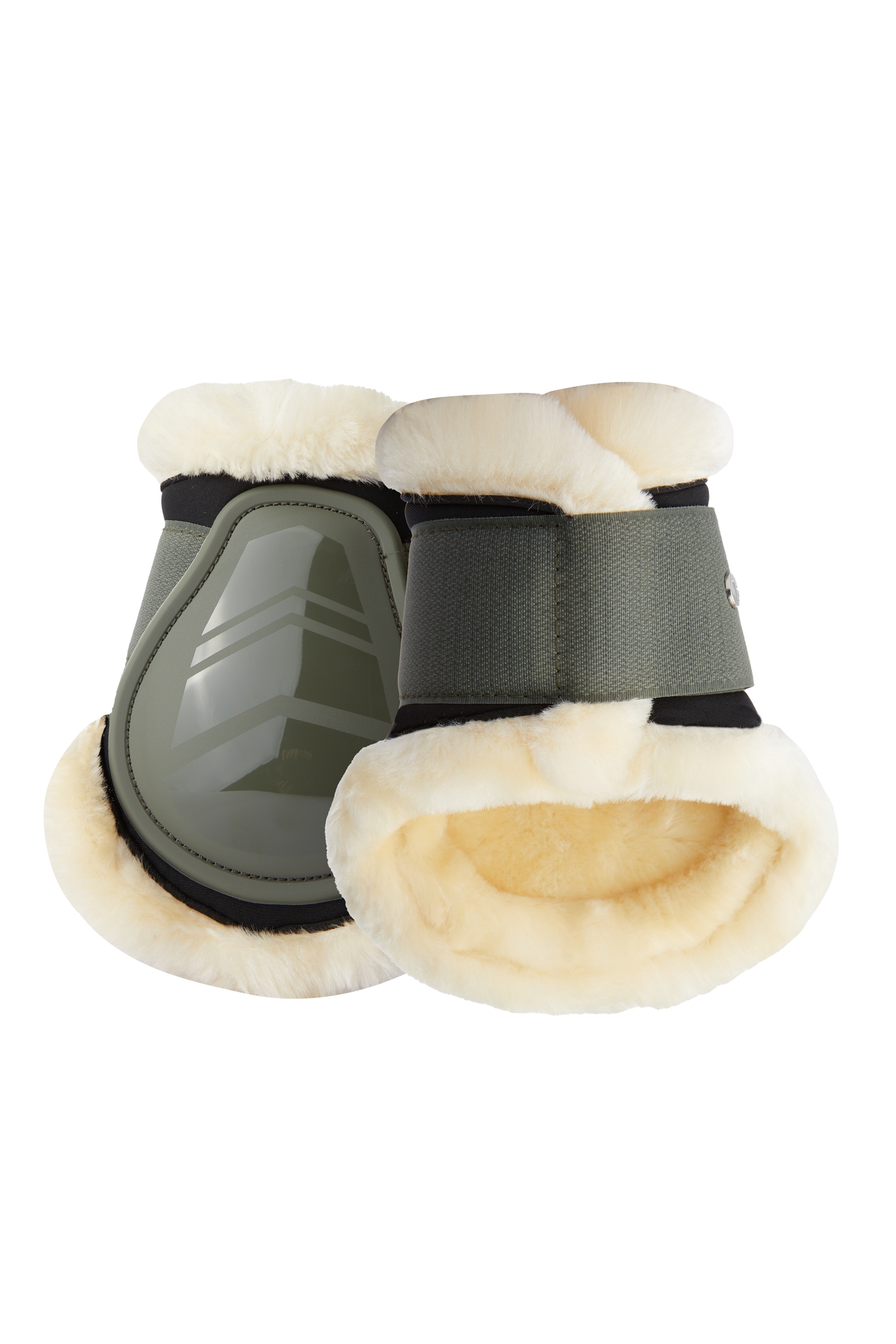 Verde caqui Protectores de menudillo Horze Caliber con forro de piel sint&eacute;tica