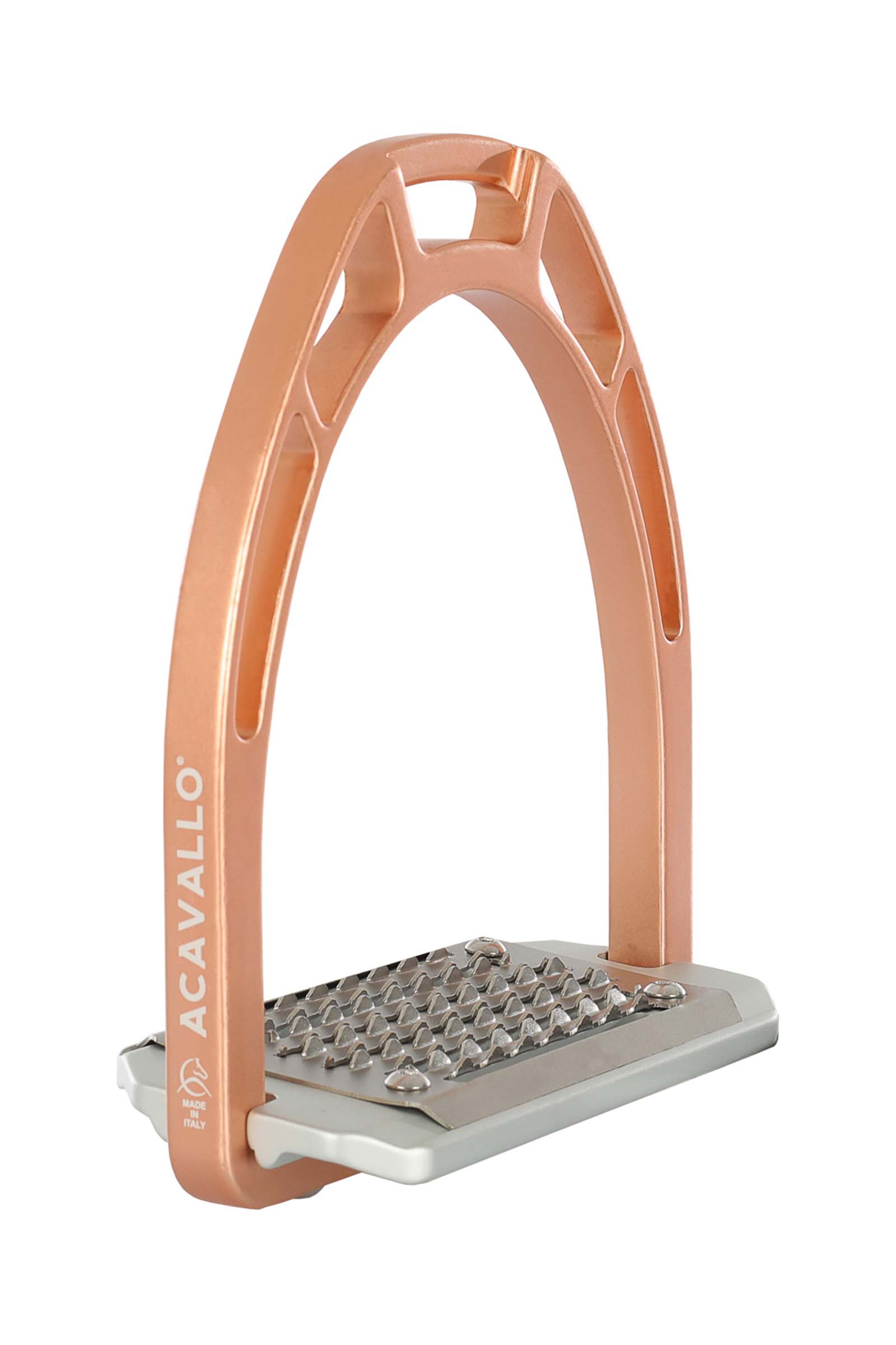 Rose Gold Acavallo Arco Evolution Alupro Estribo de aluminio