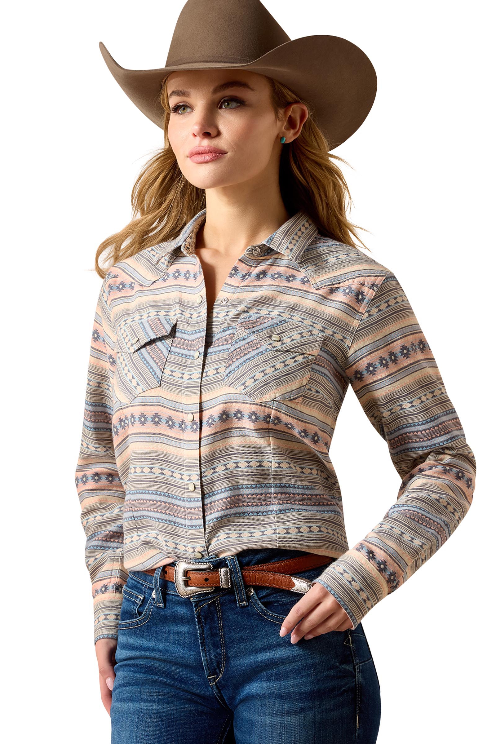 Ariat Mujer Arizona camisa western con botones a presi&oacute;n