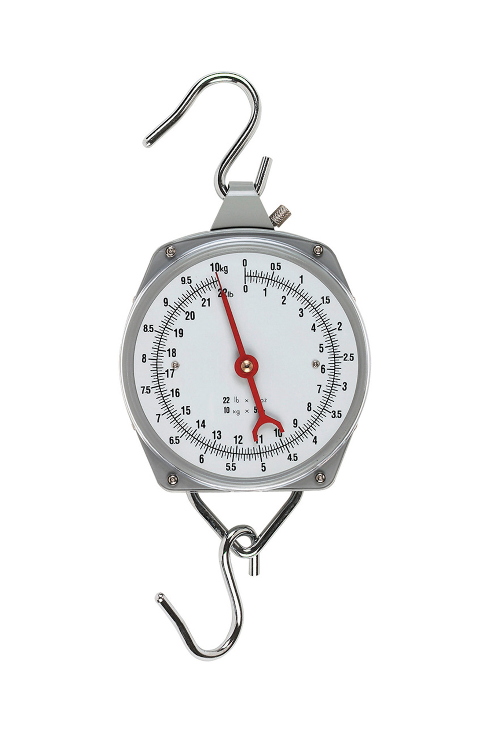 Kerbl Balanza de esfera suspendida 10 kg, graduada en pasos de 50 g