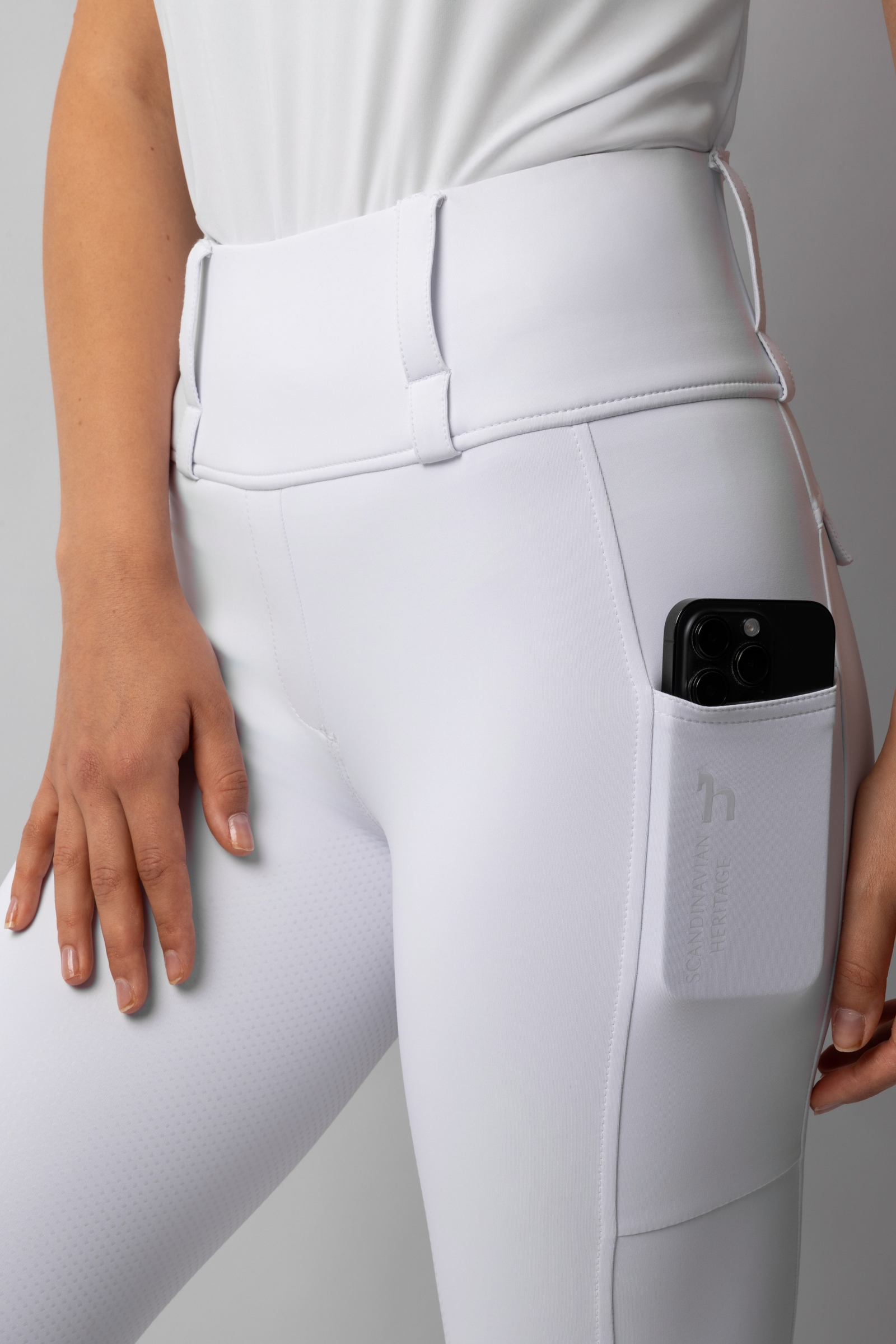 Horze Anya mallas de equitaci&oacute;n para mujer con asiento completo de silicona UPF 50+