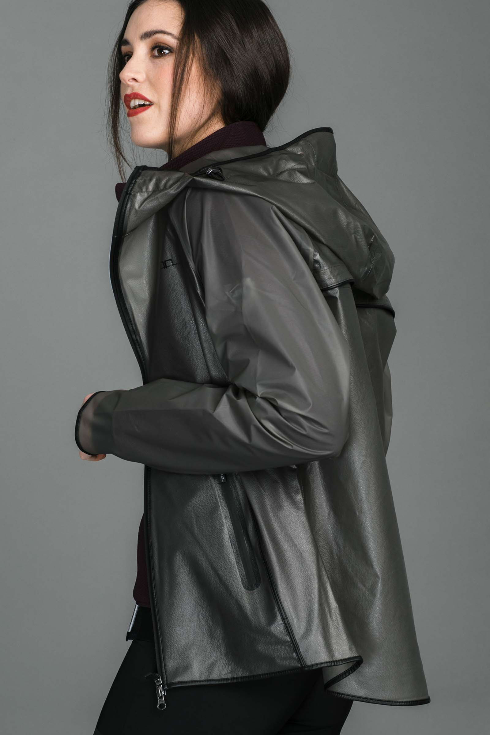 Chaqueta Transparente Impermeable para Mujer AA