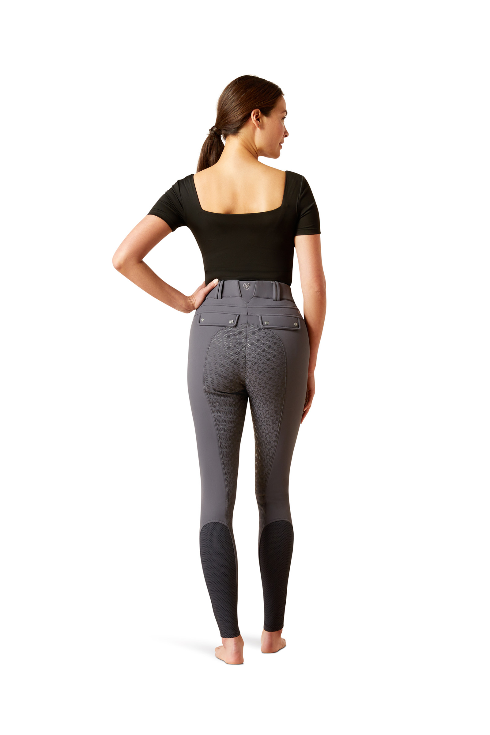 Ebony Ariat Tri Factor Frost pantalones de equitaci&oacute;n con asiento completo y forro para mujer