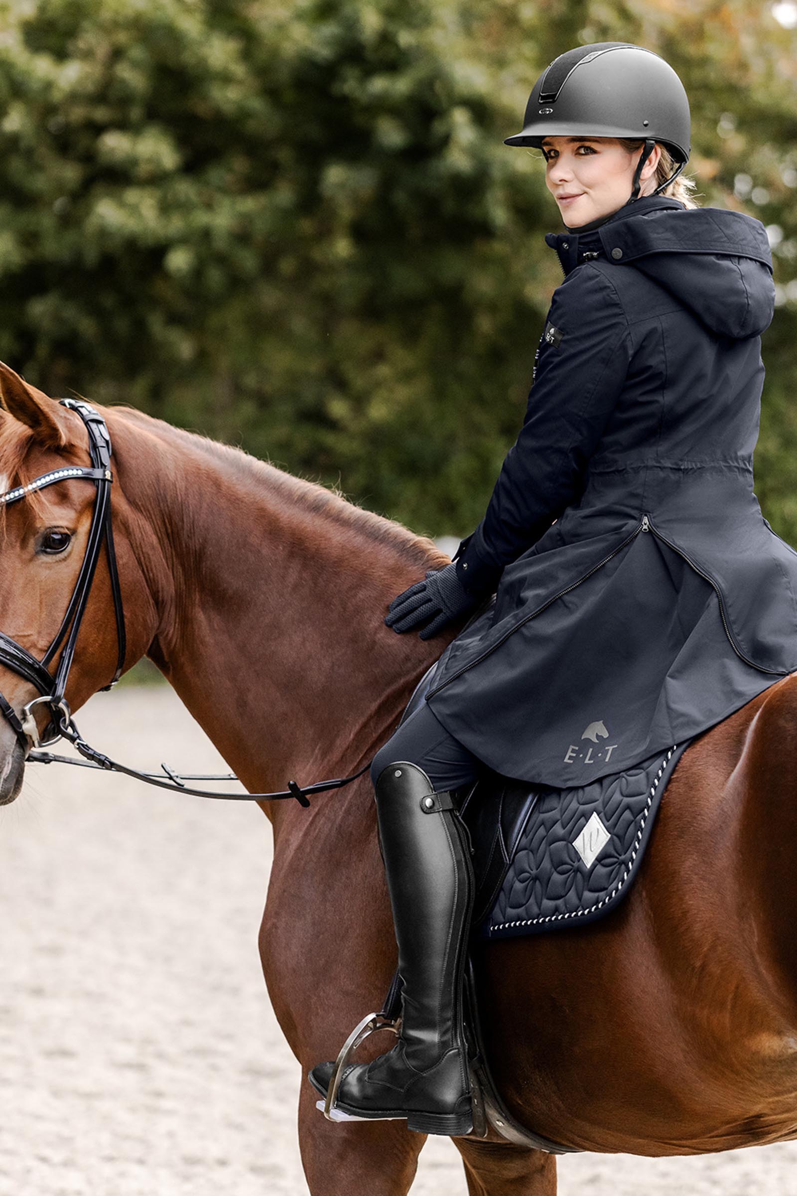 ELT Ontario Abrigo de equitaci&oacute;n de invierno para mujeres