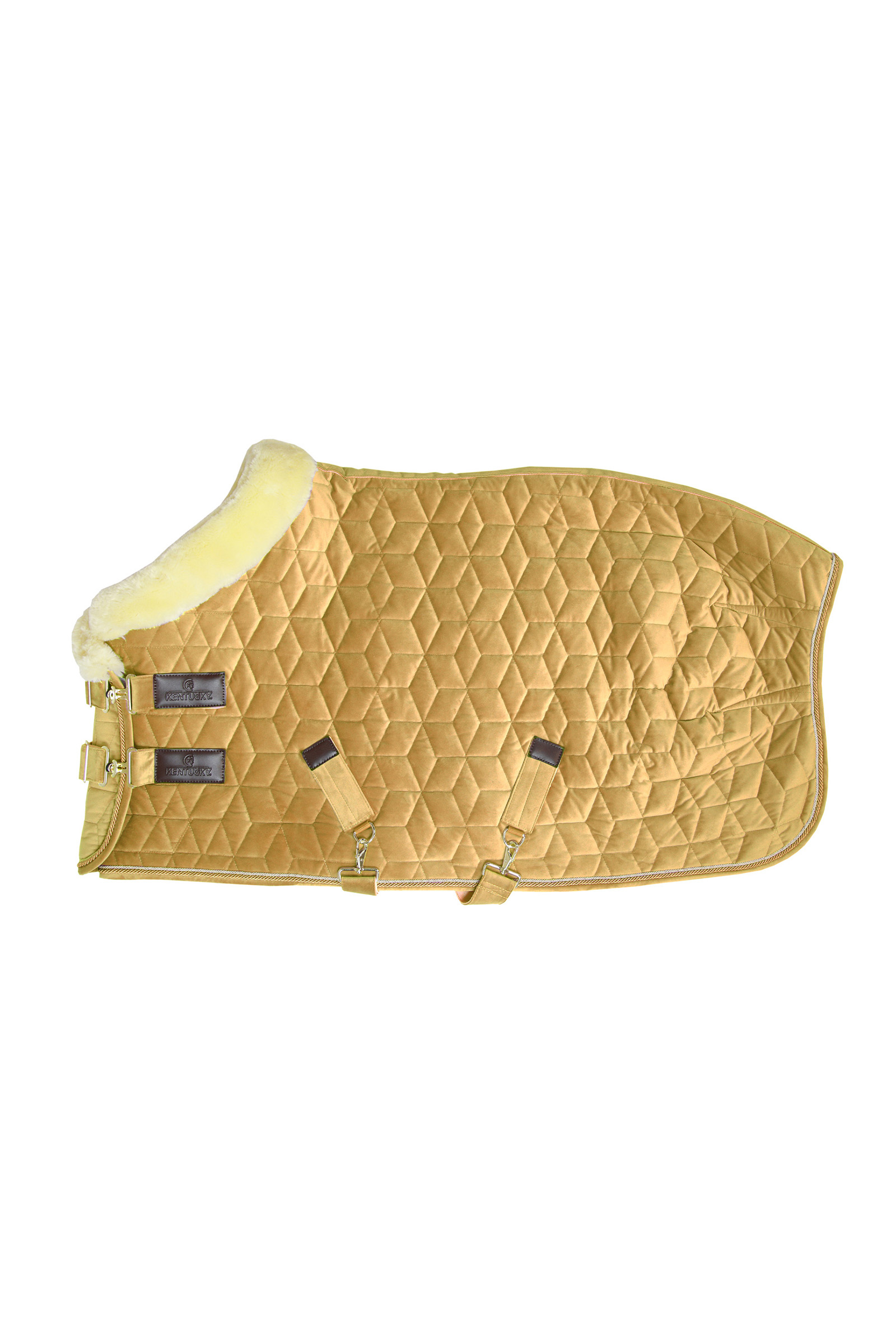 Mustard Gold Manta de Concurso de Terciopelo para Poni Kentucky Horsewear, 160g