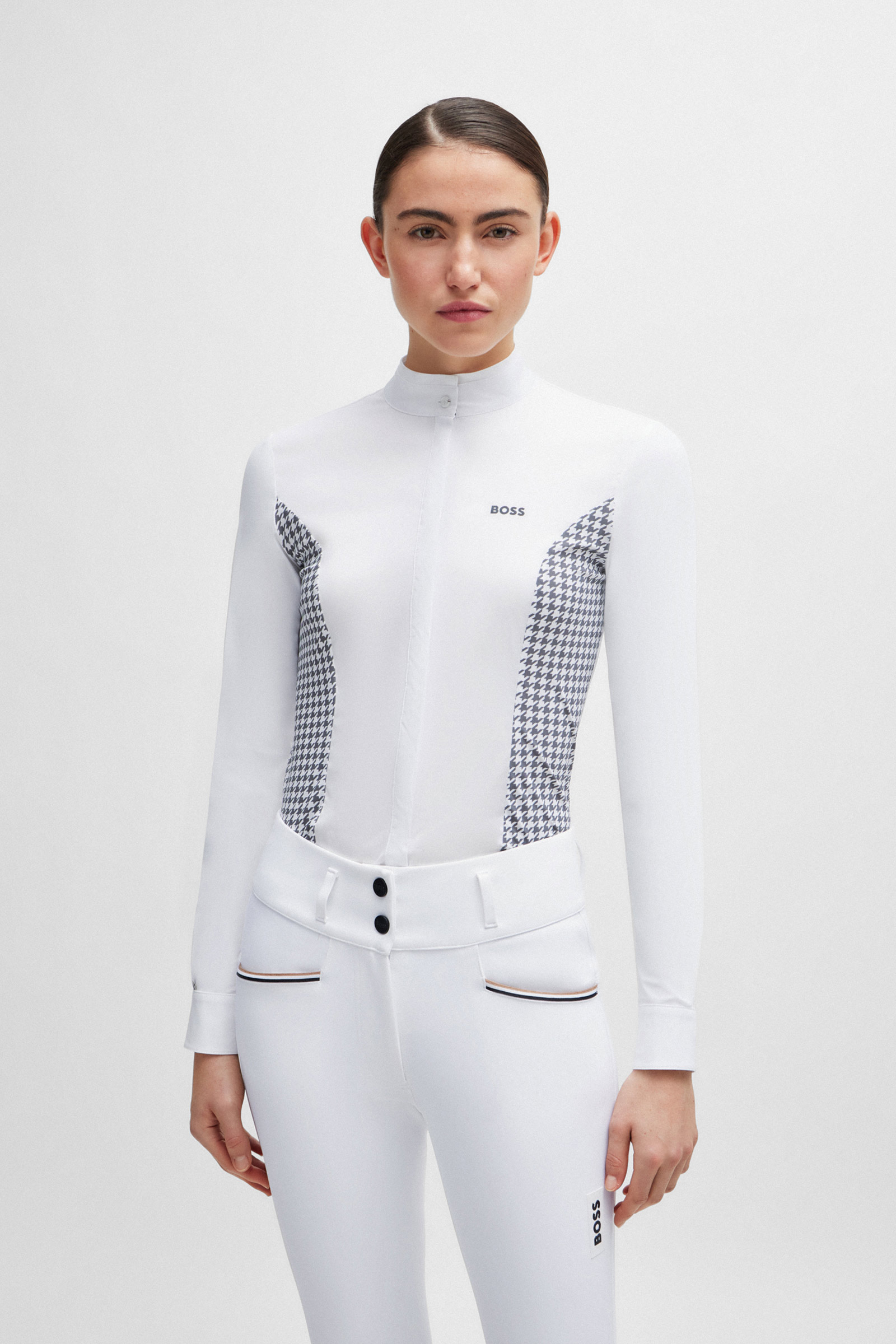 Blusa de exhibici&oacute;n Boss Emma Houndstooth
