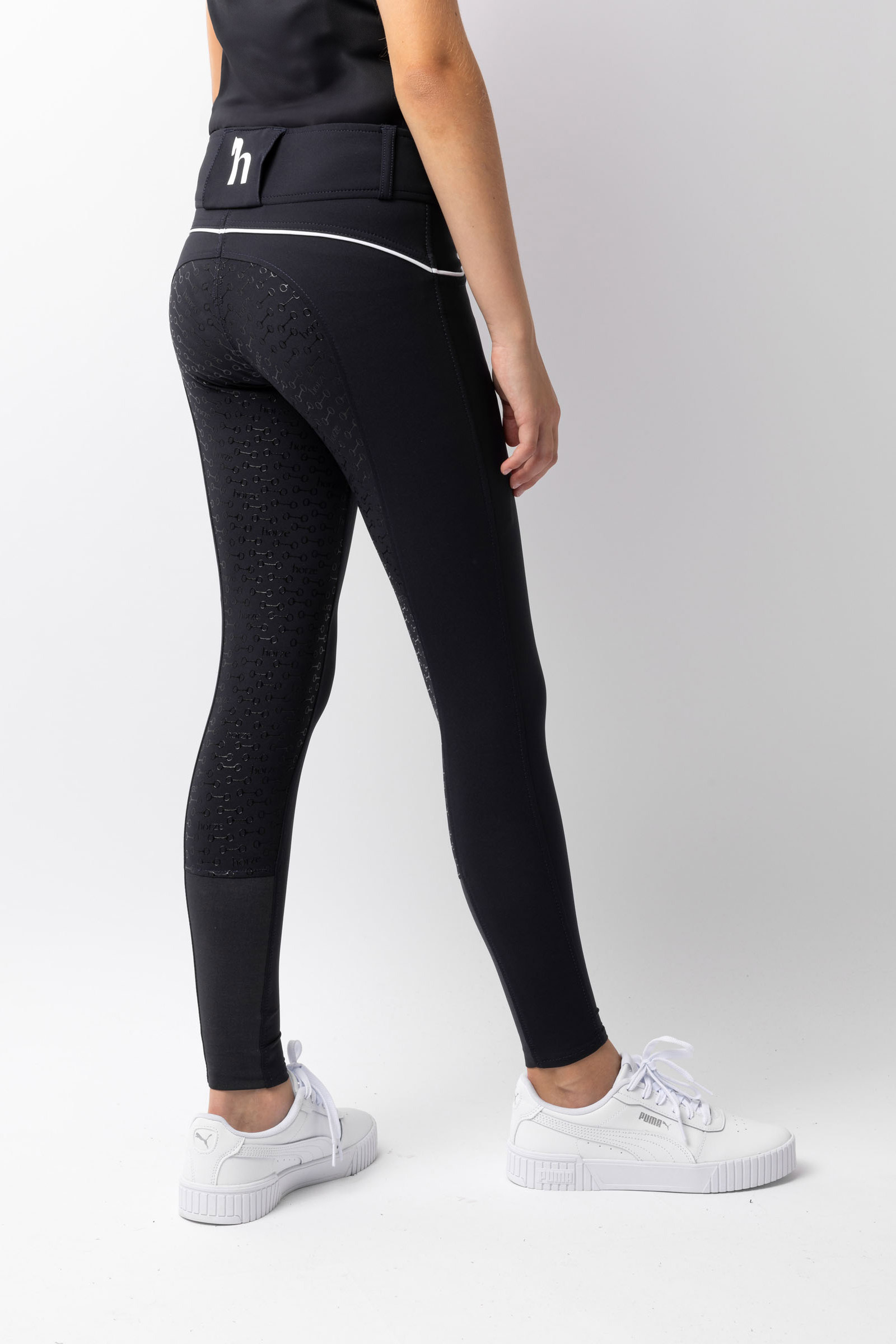 Pantalones de Montar con Cintura Altade Asiento Completo de Silicona para Ni&ntilde;os Horze Aubrey