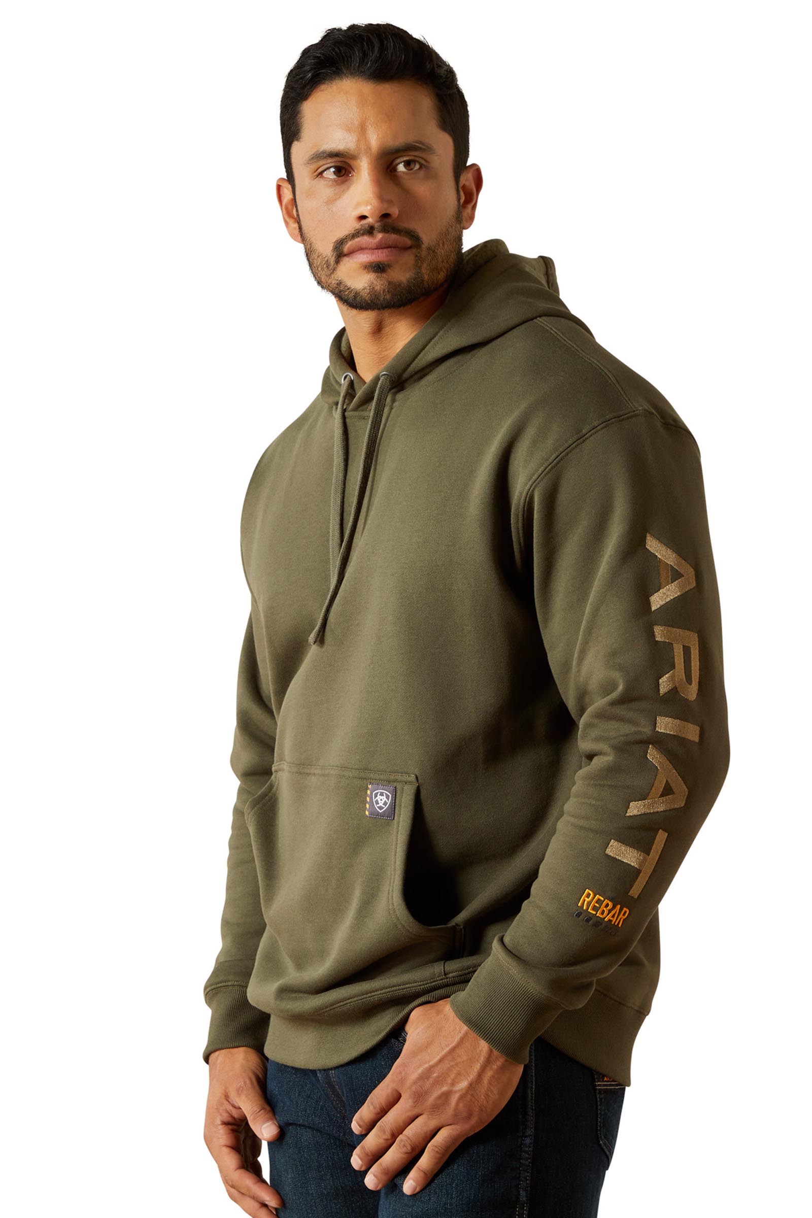 Grape Leaf/Dried Herb Ariat Rebar sudadera con capucha para hombre con estampado gráfico