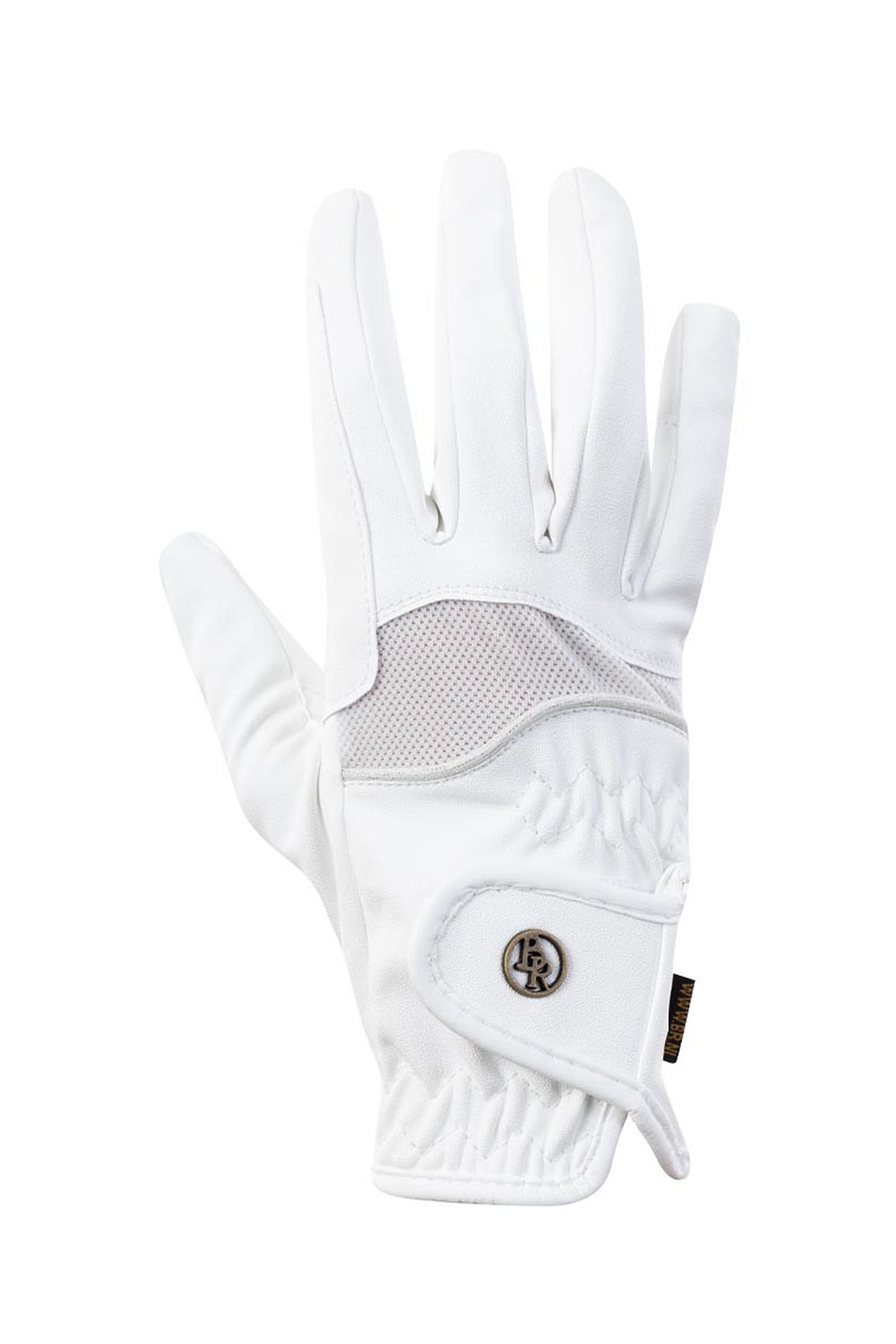 White BR Stork guantes de equitacion