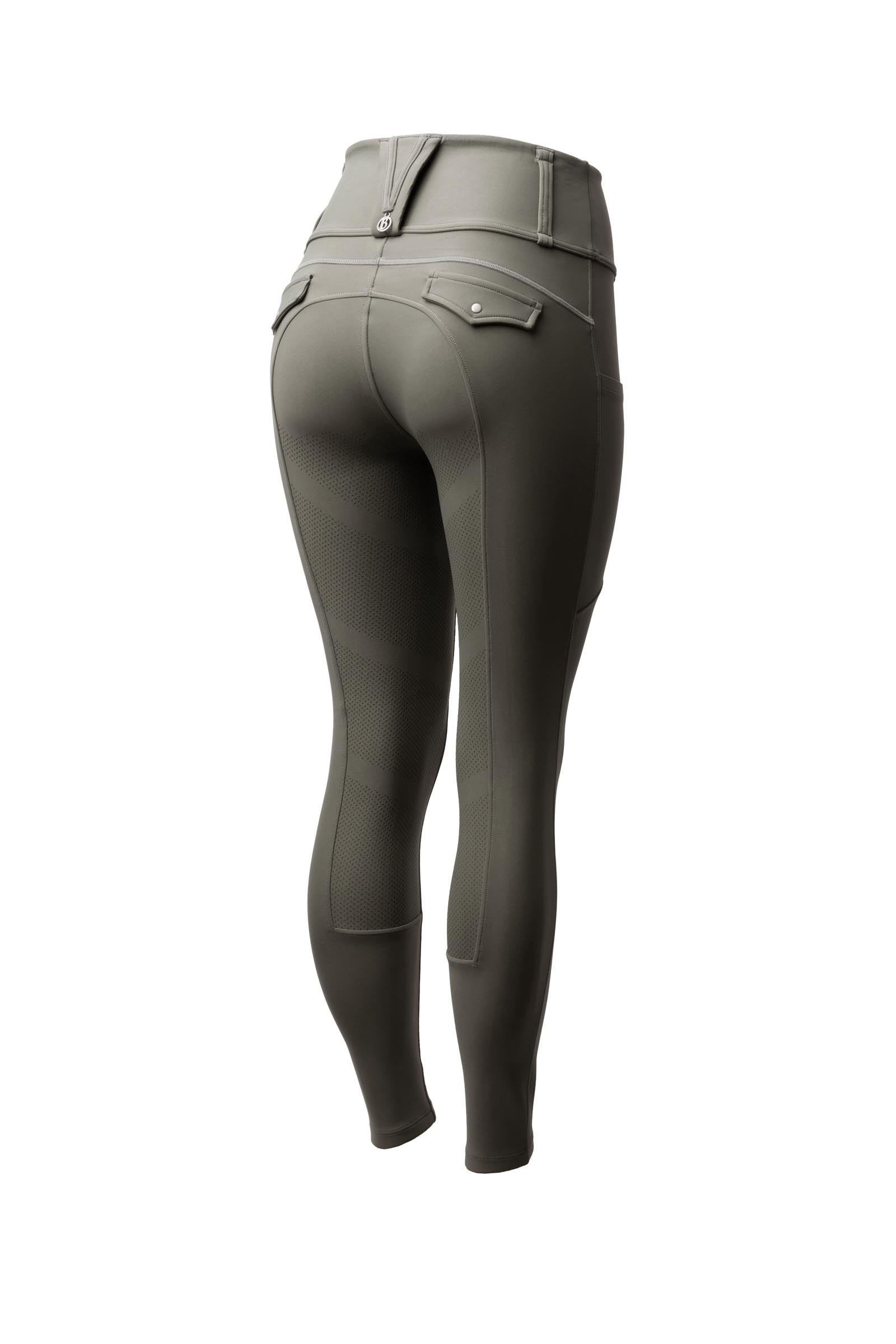 Green B Vertigo Chiara Pantalones de montar con asiento completo con compresi&oacute;n y dise&ntilde;o h&iacute;brido  