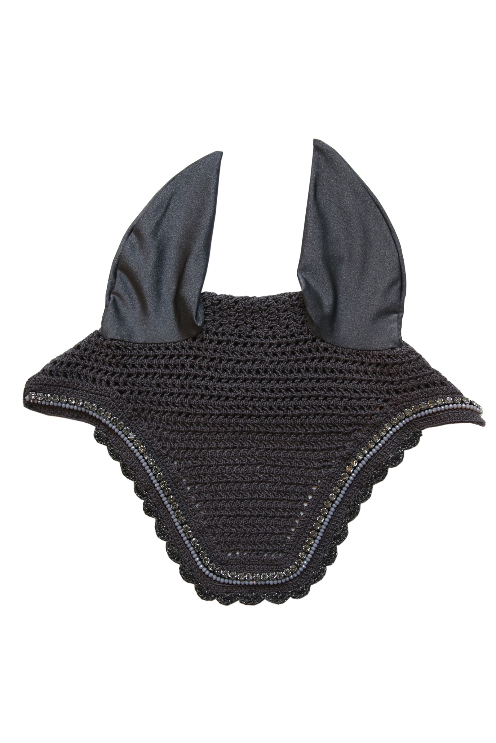 Grey Kentucky Horsewear orejeras antimoscas Wellington con piedras y perlas  