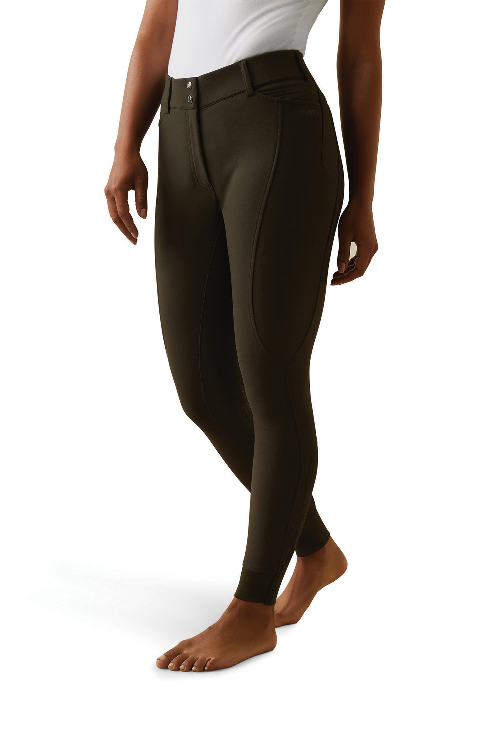 Racing Green Pantalones de Montar con Asiento Completo y Agarre de Silicona Ariat Prelude