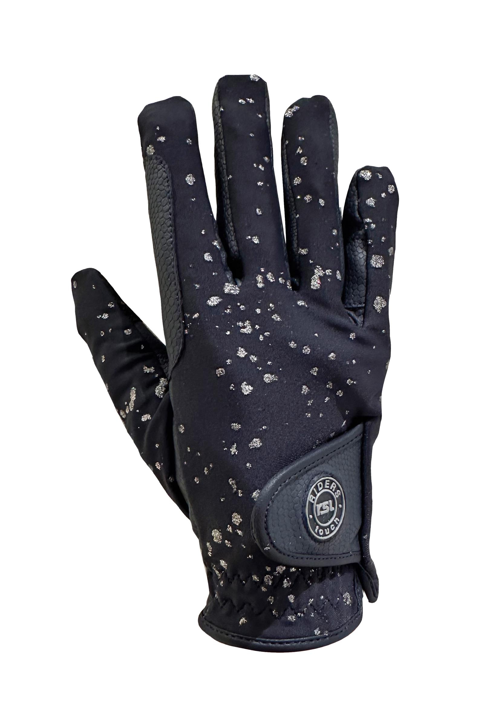 Navy/Silver RSL Nola Ice guantes de equitaci&oacute;n invierno para ni&ntilde;os