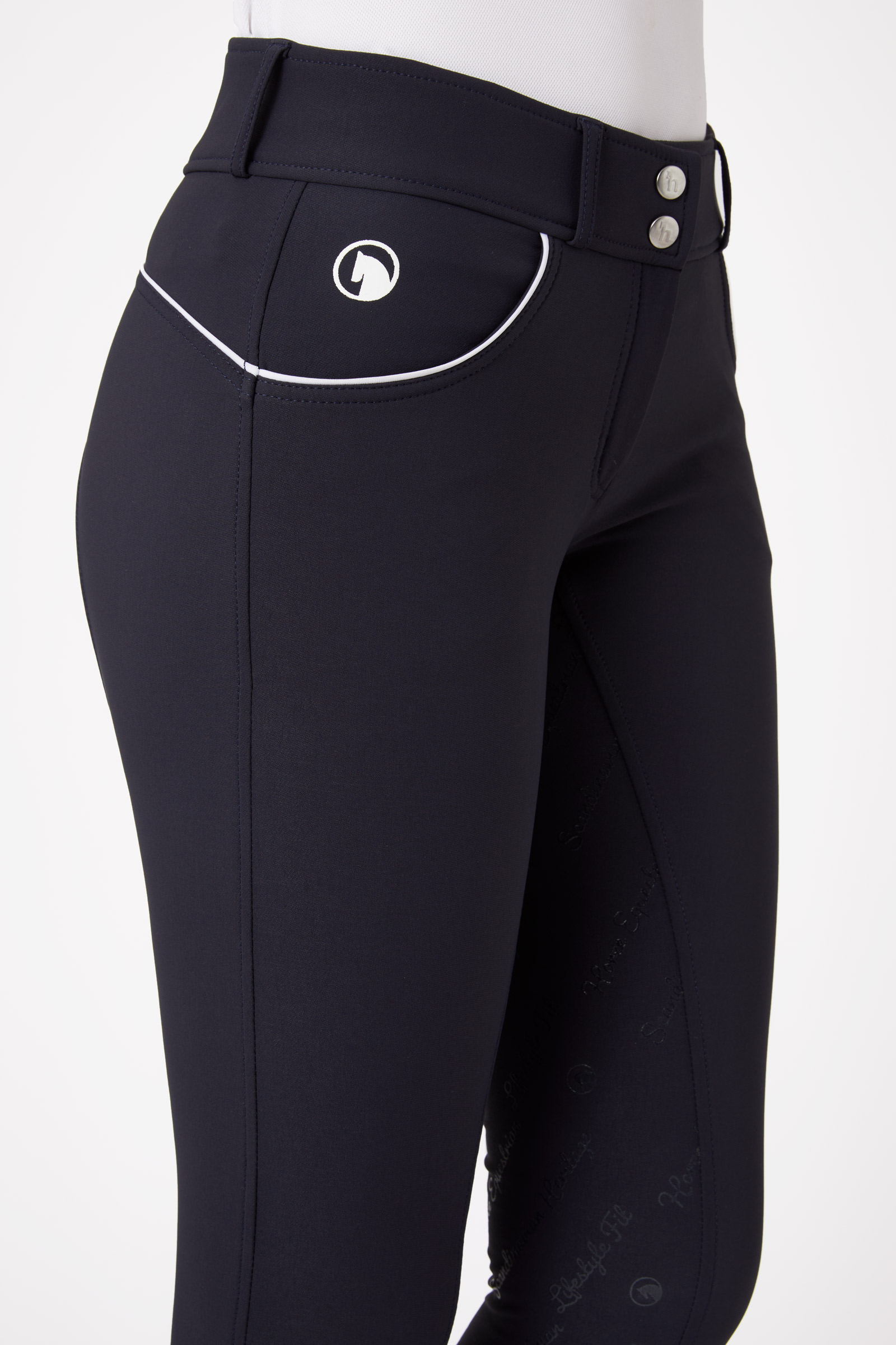 Horze Nordic Performance pantalones de montar para mujer con asiento completo de silicona, UPF 50+