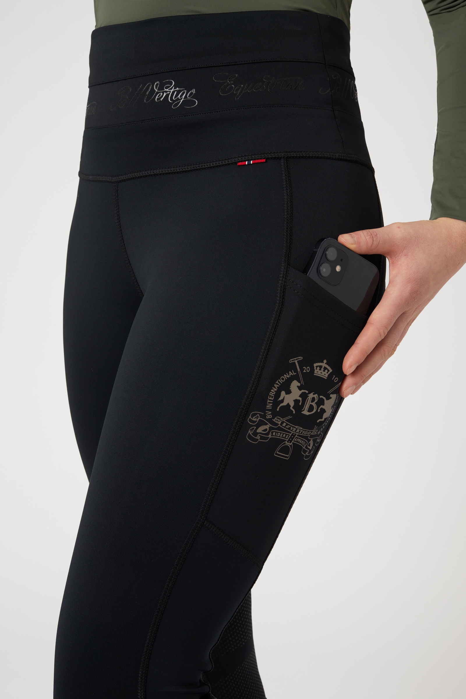 Mallas de Equitación con  Asiento Completo y Cintura Alta para Mujer B Vertigo Caitlin