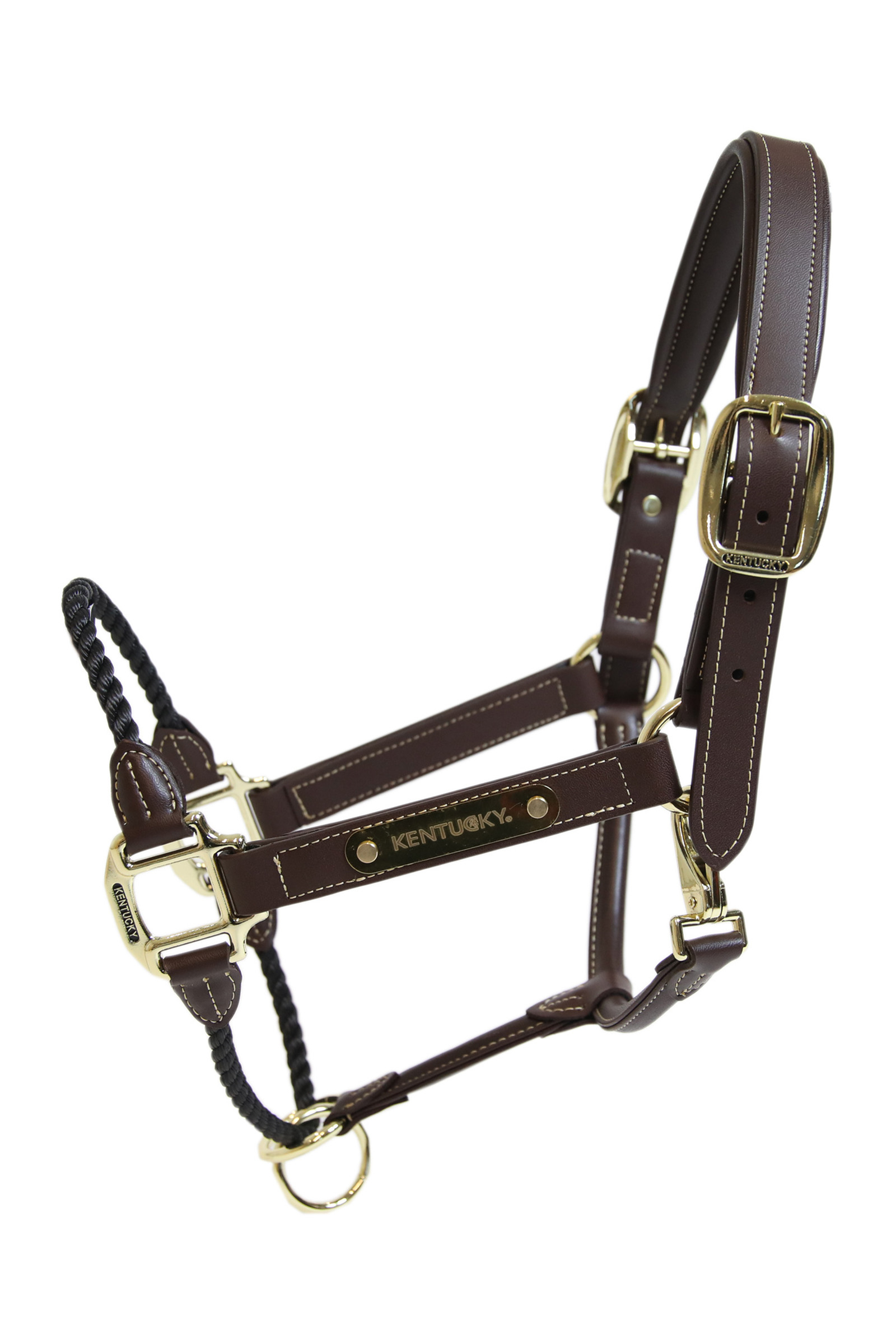 Cabestro de cuerda de cuero Kentucky Horsewear