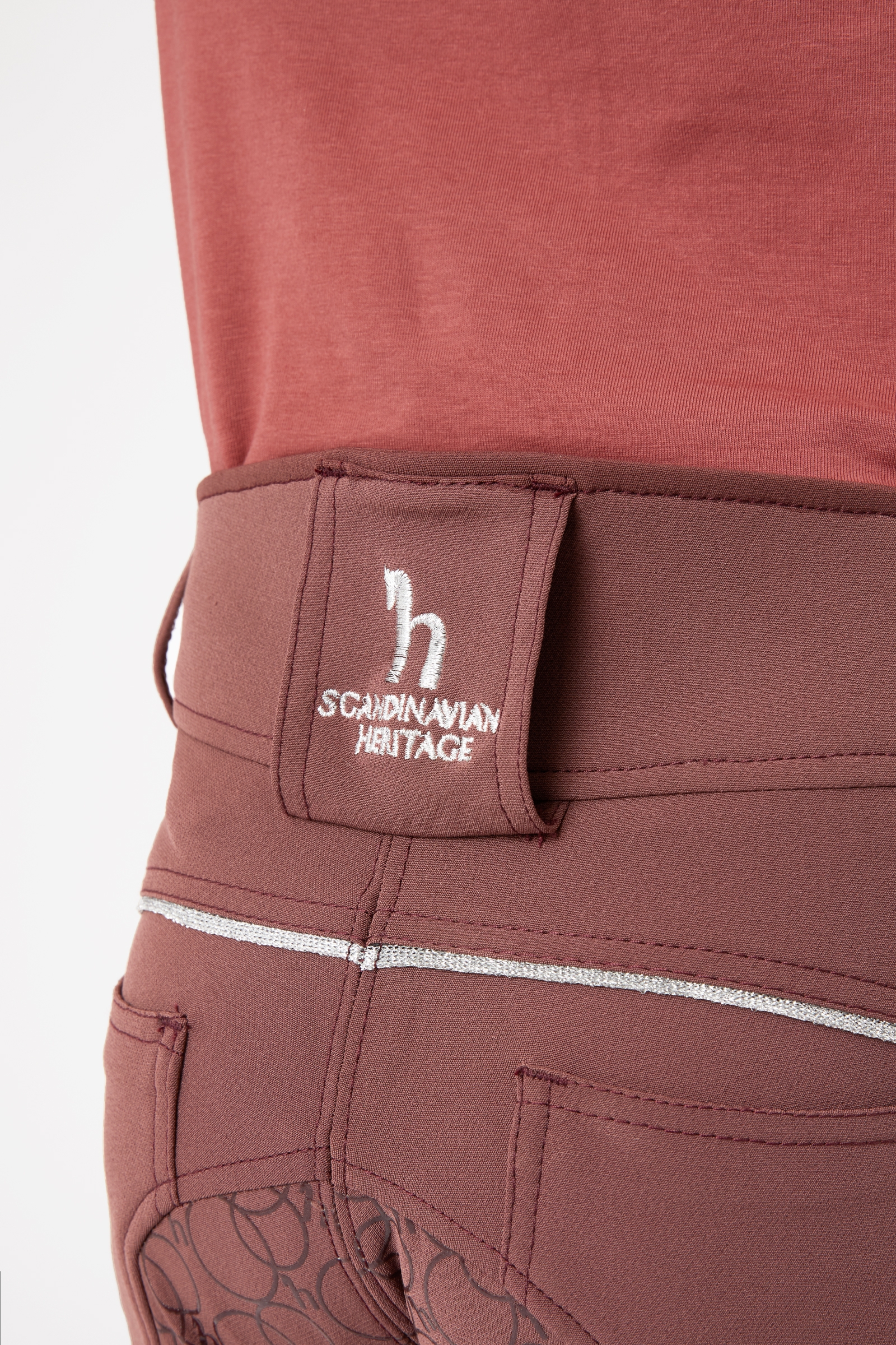 Pantalones de Montar con Agarre Completo de Silicona con Bolsillo para Teléfono para Adolescentes Horze Leighton