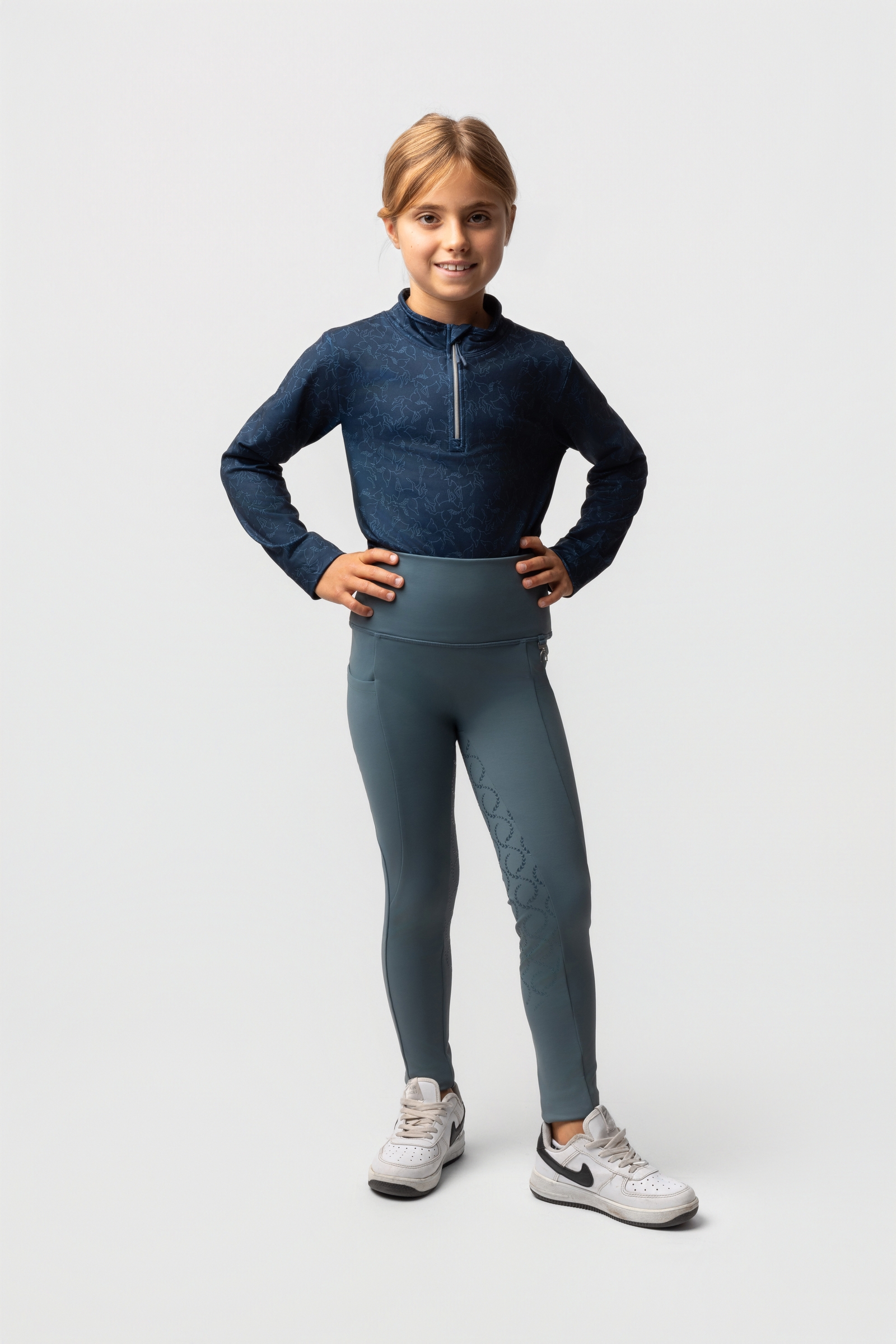 Horze Gillian Leggings de montar térmicas con grip total para niños