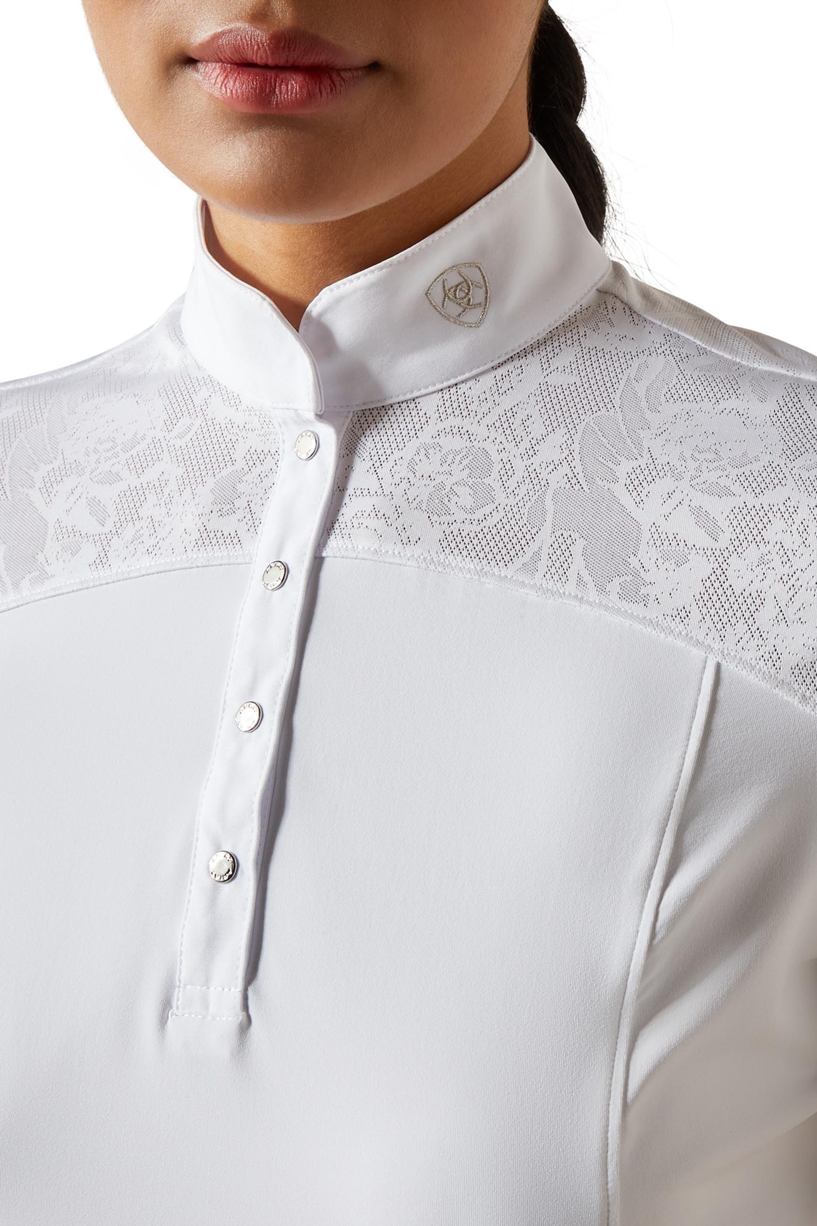 Ariat Bellatrix camisa de competición de manga corta para mujer