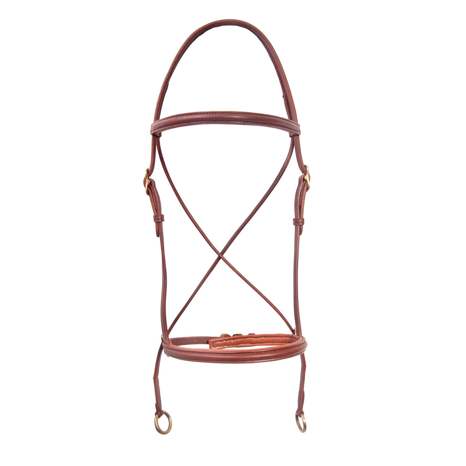 Cabezal Karlslund Bitless, marrón/latón