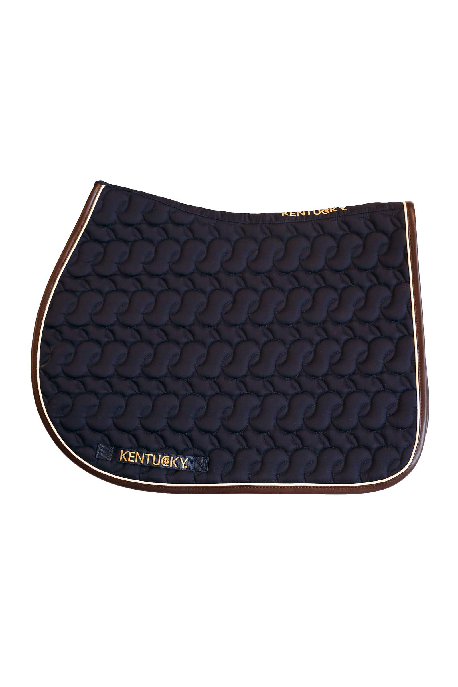 Dark Blue/White/Brown Kentucky Horsewear Saddle Pad Absorber