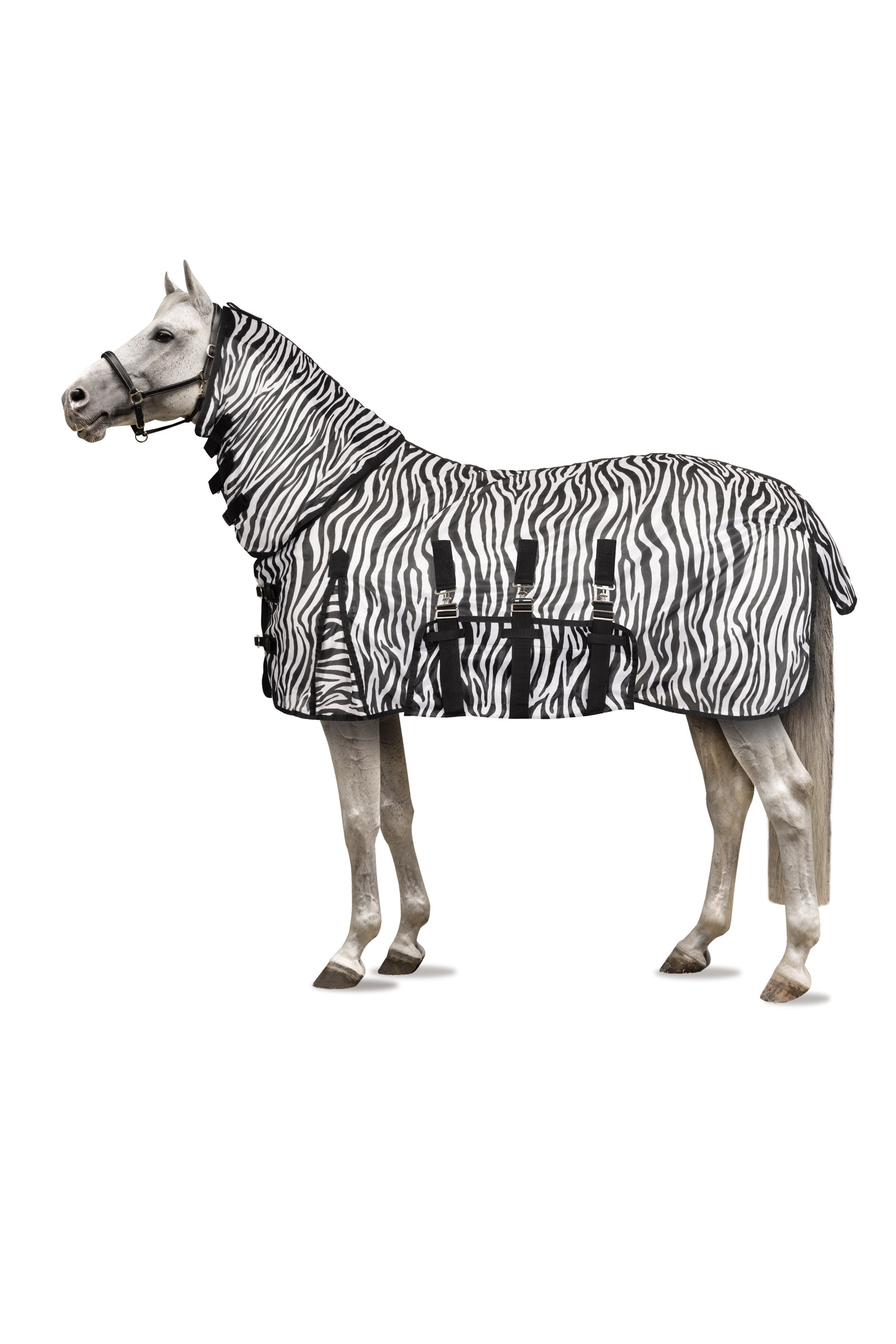 Horze Defender Pony Manta Anti-Moscas con Cubre Cuello Completo 