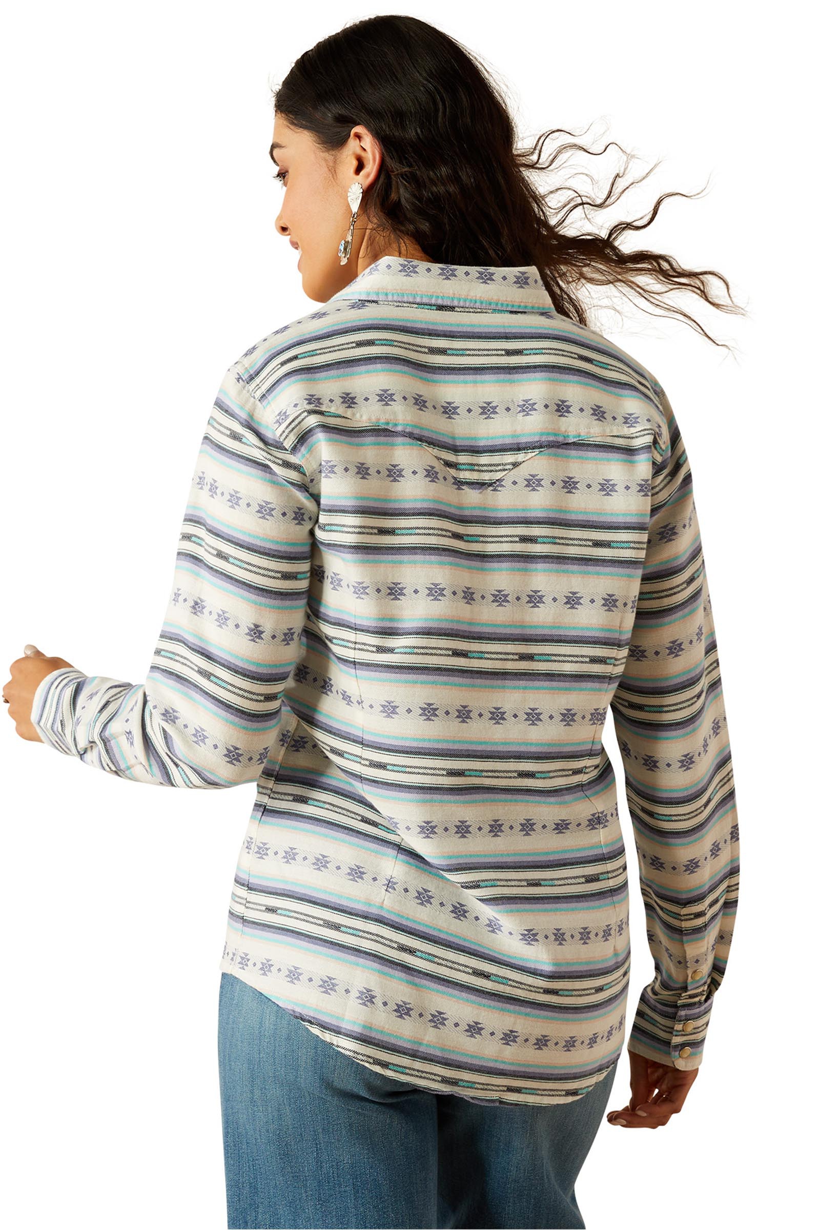 Ariat Seaside Serape camisa para mujer con botones a presi&oacute;n