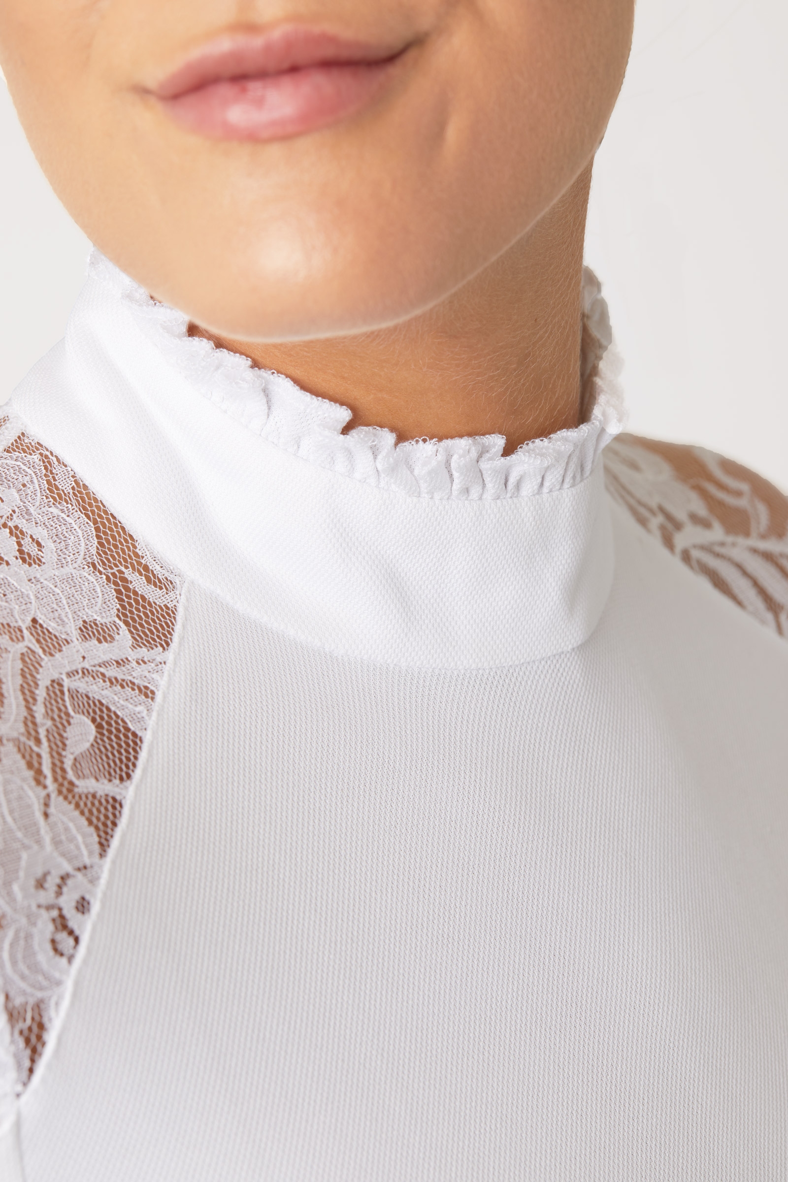 Camisa de Concurso de Encaje y Manga Larga para Mujer Horze Sylvie