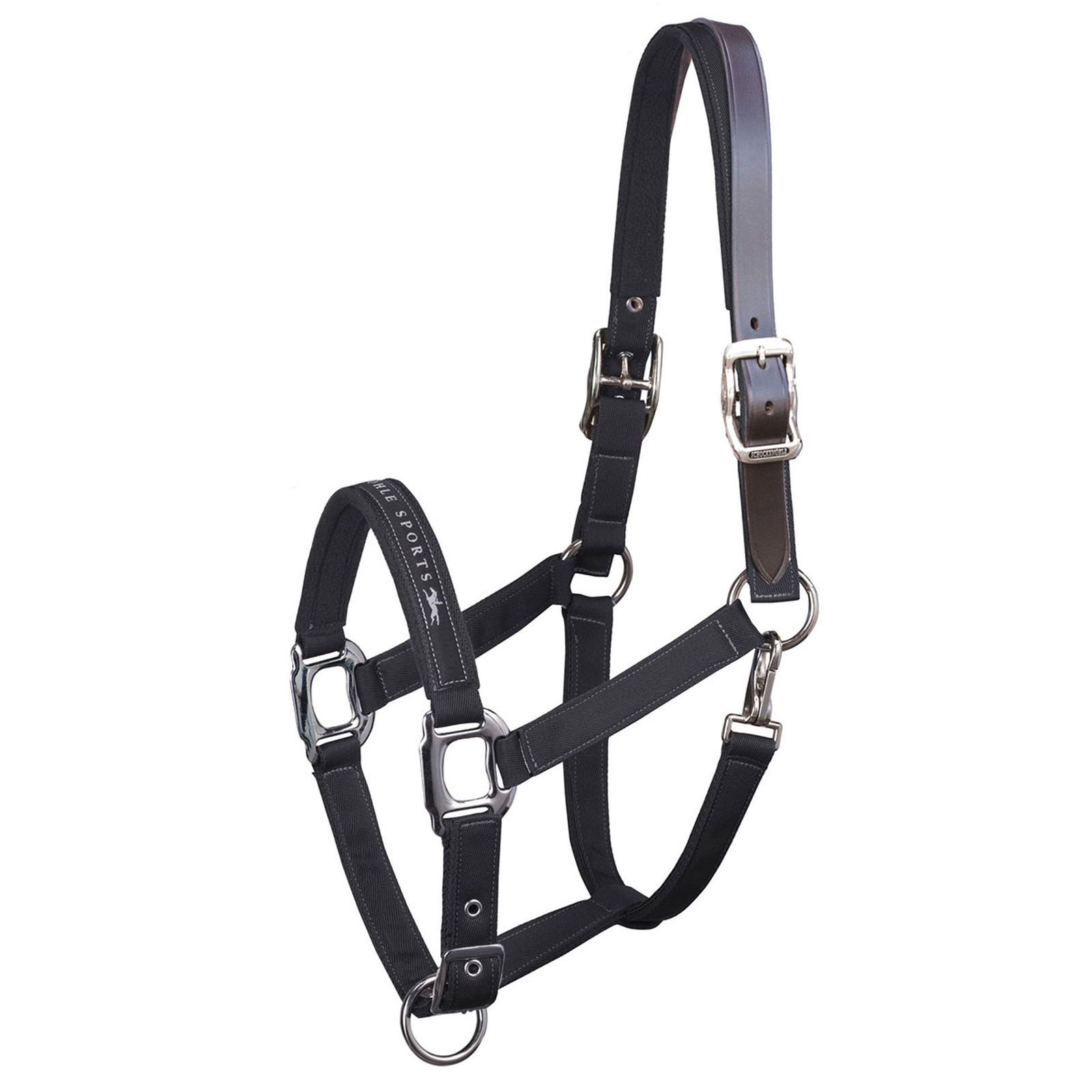 Black Schockem&ouml;hle Sports Memphis Breakaway, Nylon Halter + Leather strap