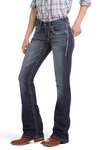 Ariat R.E.A.L. Mid Rise Stretch Entwined Vaqueros bootcut el&aacute;sticos para mujer de tiro medio