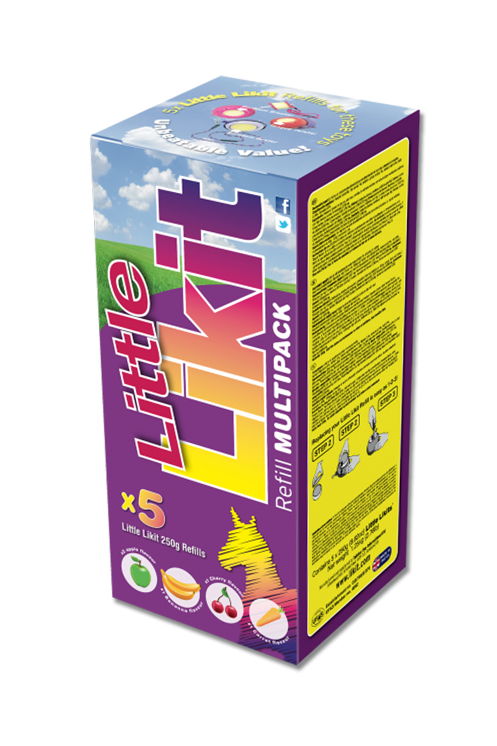 Likit 250 g, multipack, pl&aacute;tano, zanahoria, cereza, 2x manzana
