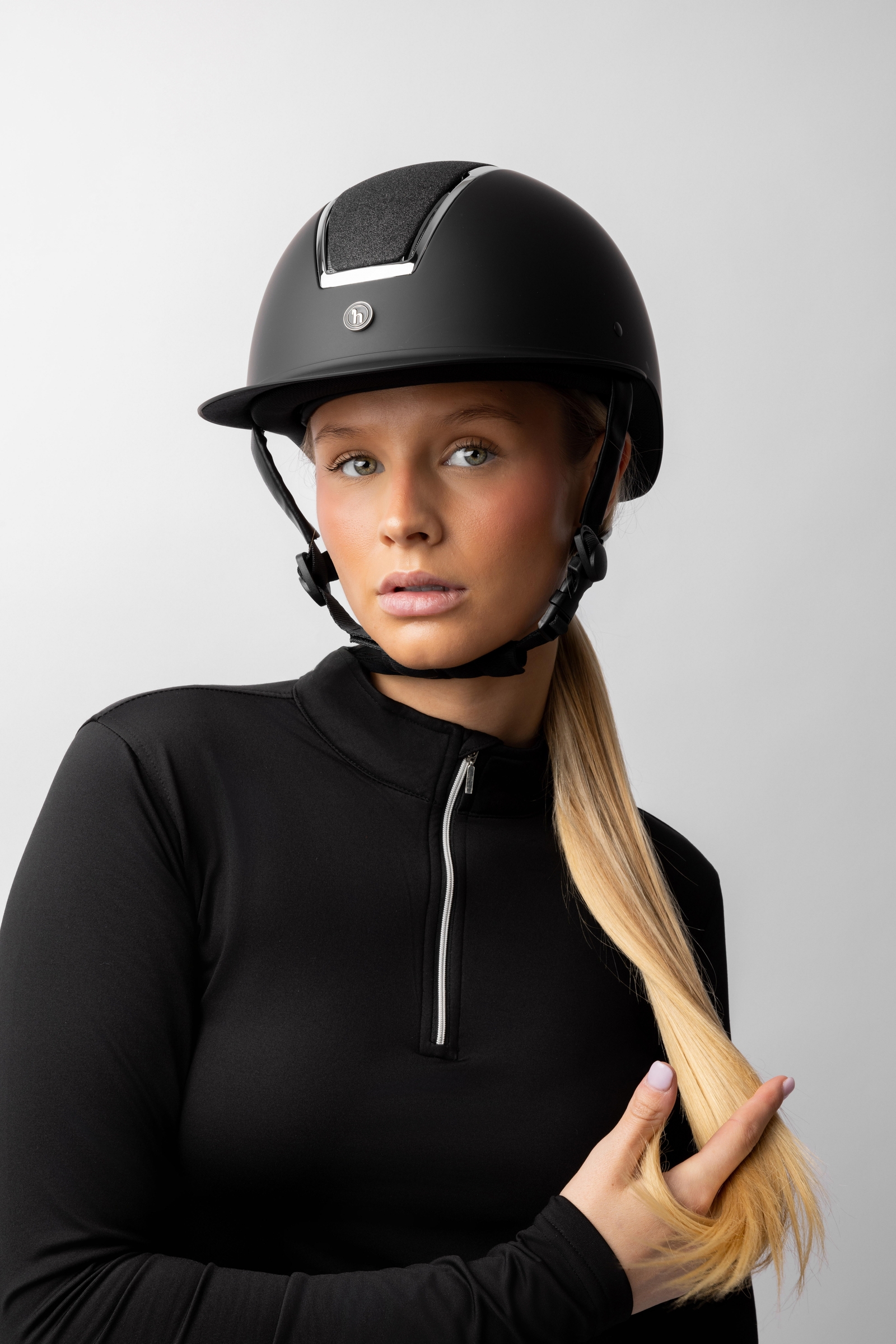 Horze Monarch II Casco de equitación con purpurina metálica