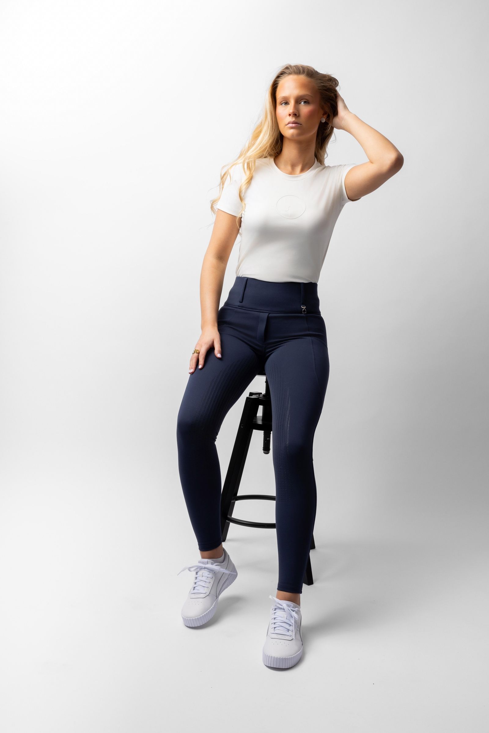 Horze Mira mallas de equitaci&oacute;n con asiento completo para mujer  