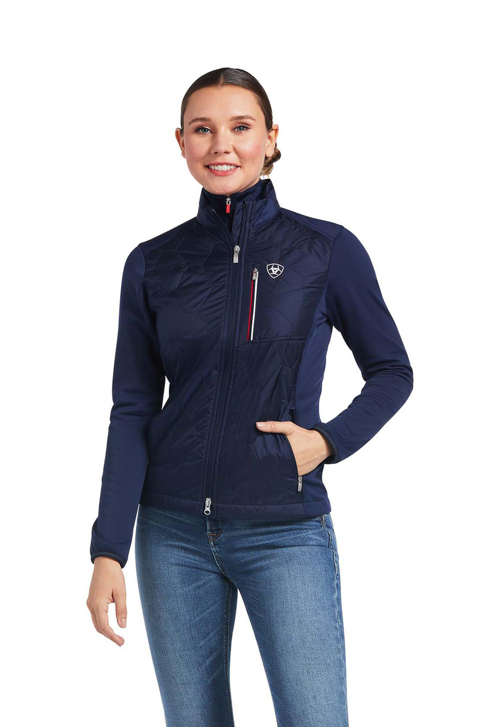 Dark Blue/Red Ariat Fusion chaqueta aislante para mujer