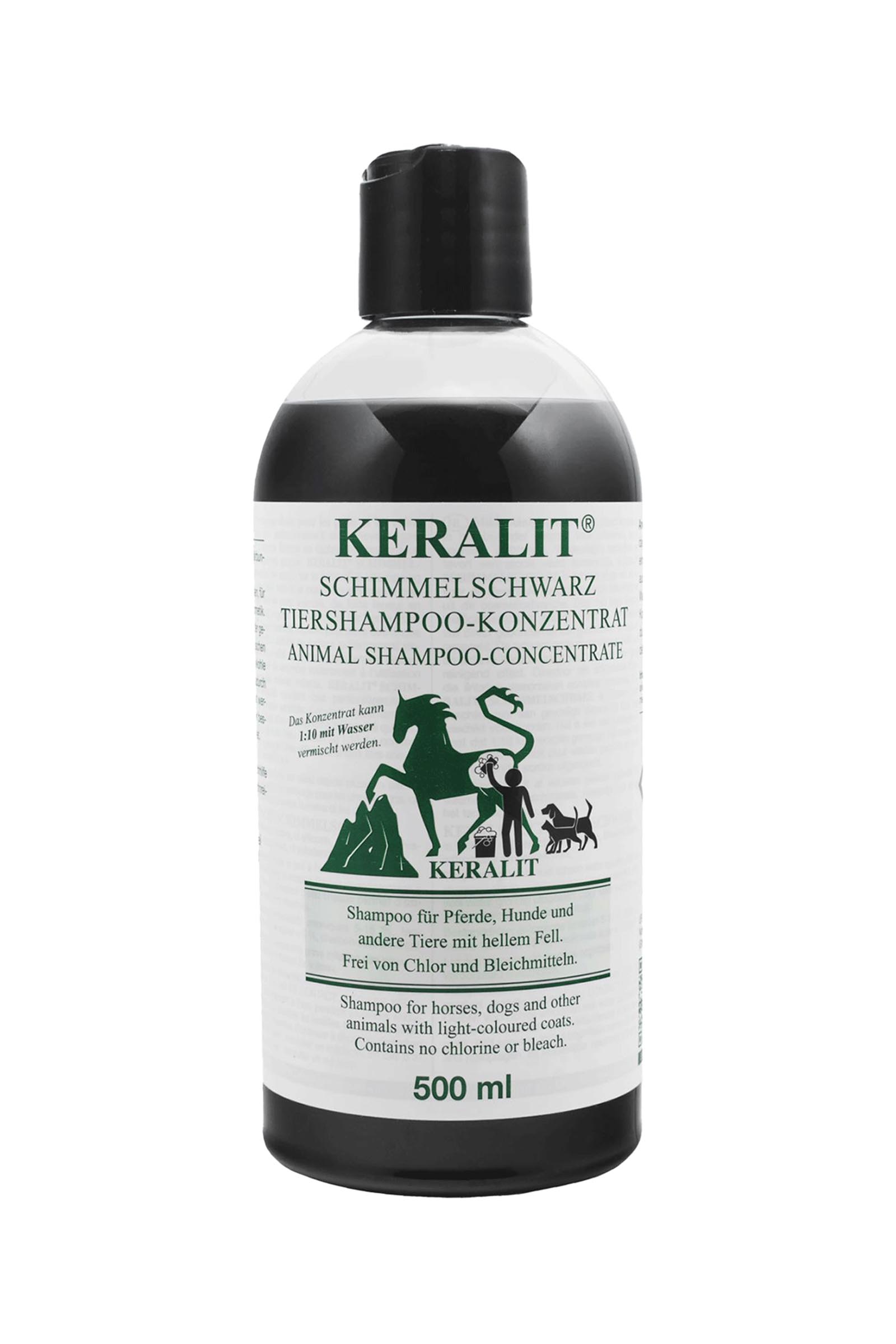 Keralit champ&uacute; concentrado para animales con pelaje blanco y gris, 500 ml