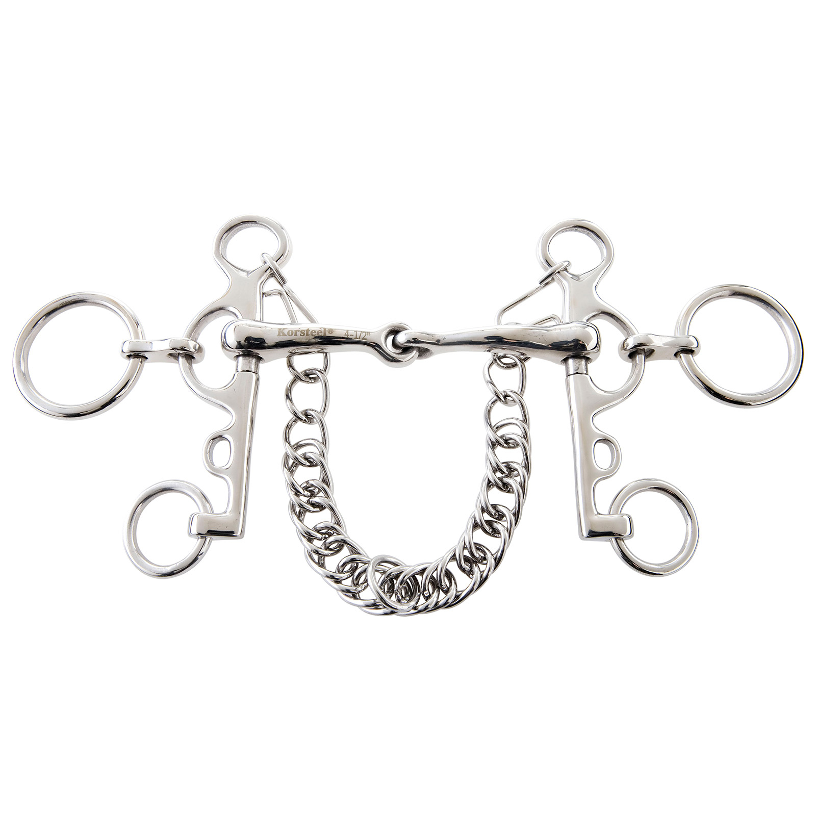 Korsteel Stainless Steel Jointed Tom Thumb/rugby Pelham Bit