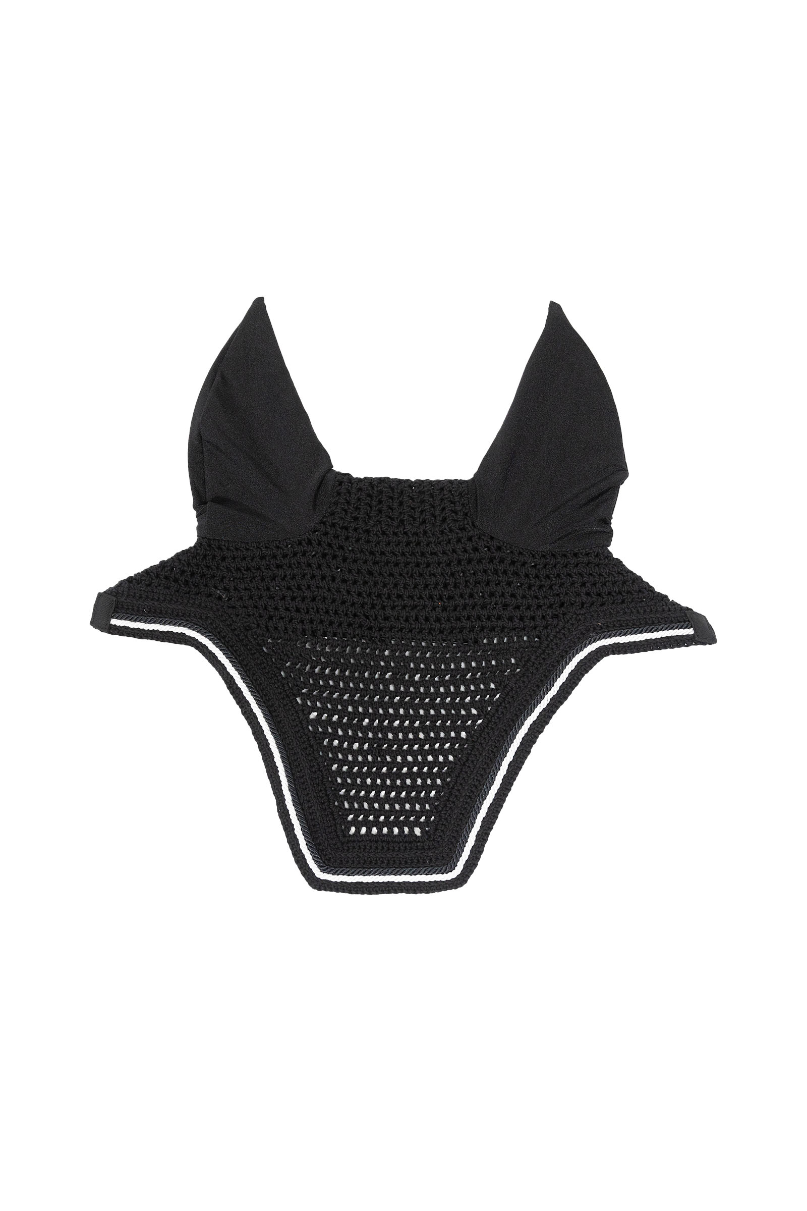 black Kentucky Horsewear orejeras Wellington Diamond Rope Soundless