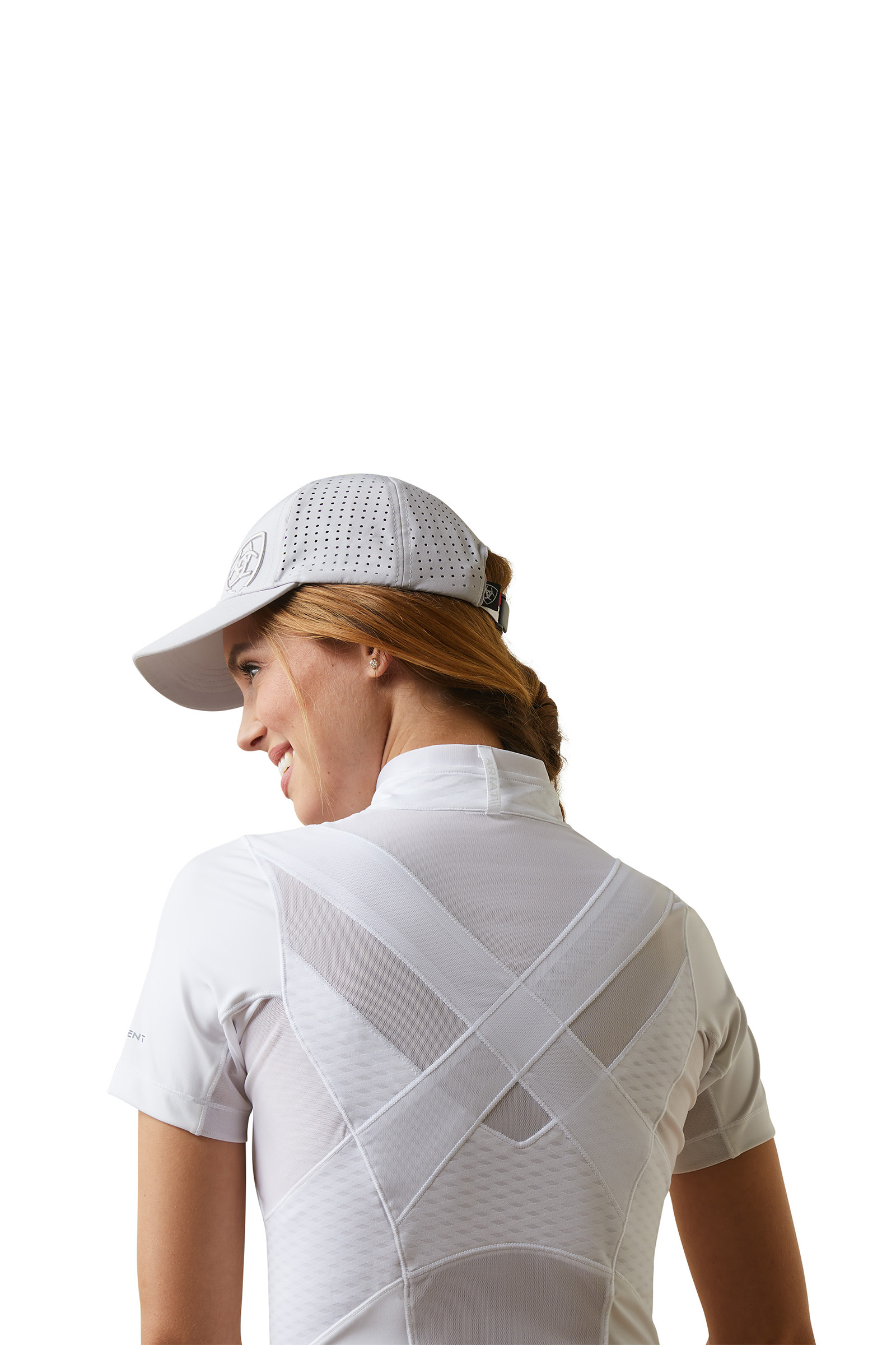 Camiseta de competici&oacute;n con cremallera de 1/4 para mujer Ariat Ascent