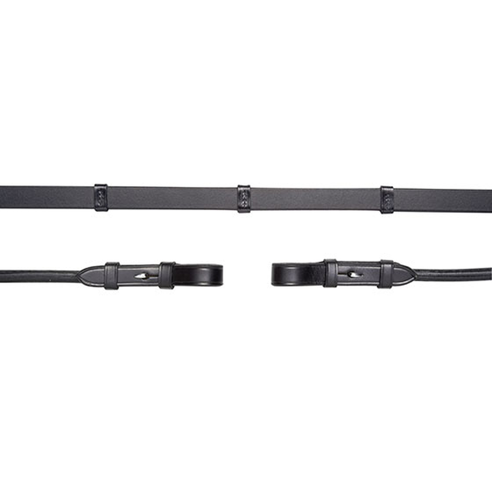 Riendas de cuero Schockemöhle Sports, gancho y espárrago, con tope, riendas de brida redondas levantadas