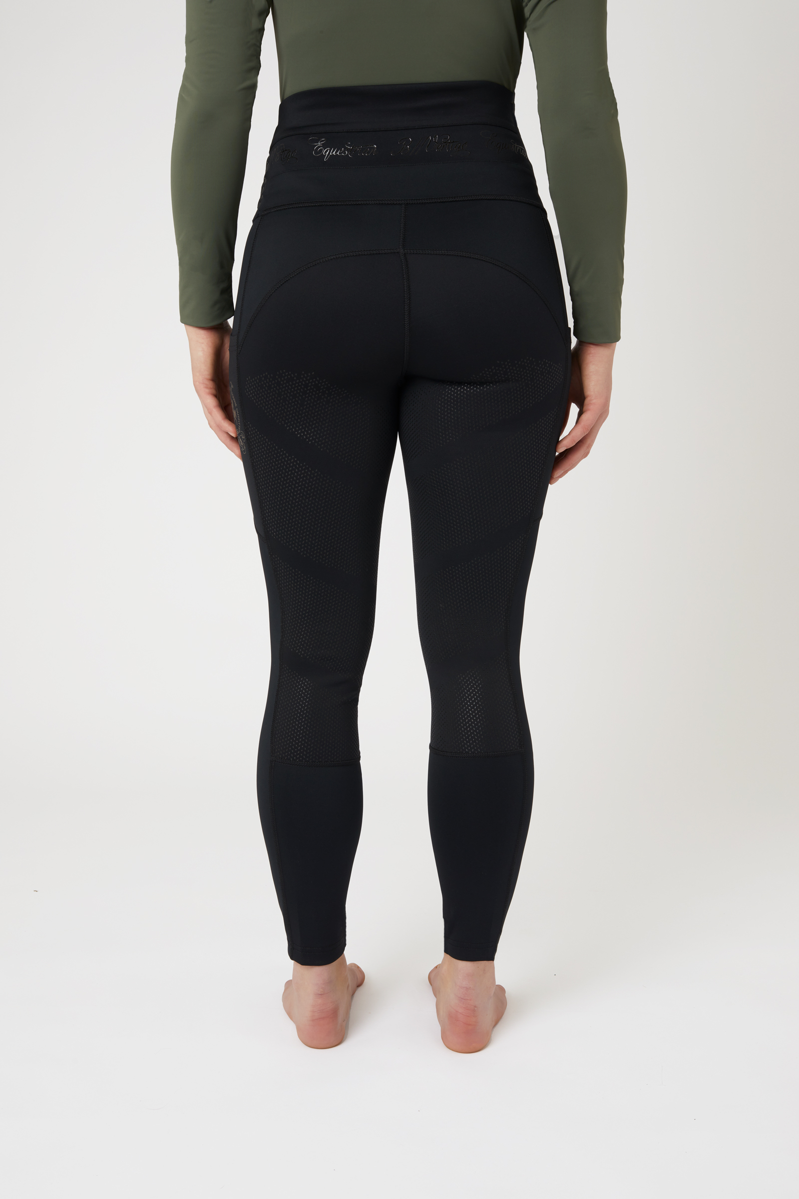 Mallas de Equitación con  Asiento Completo y Cintura Alta para Mujer B Vertigo Caitlin