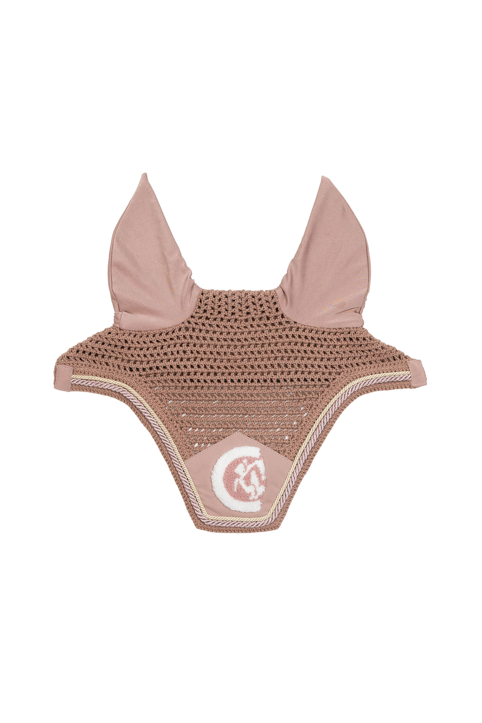 old rose Kentucky Horsewear orejeras Wellington 3D Logo rope