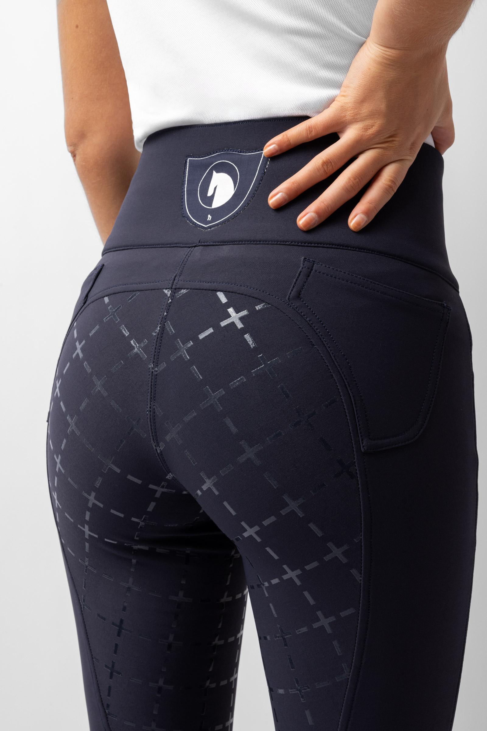 Horze Desiree pantalones de equitaci&oacute;n para mujer de talle alto con asiento completo de silicona