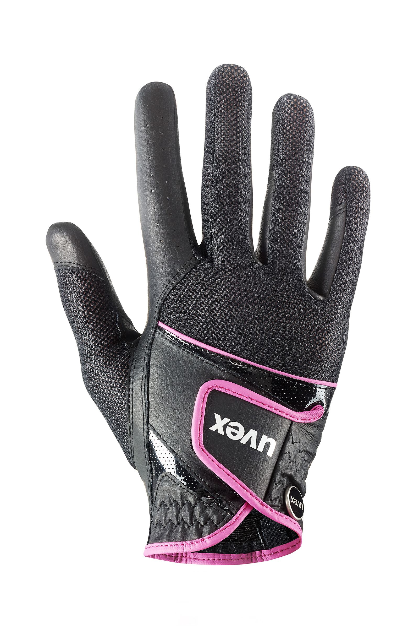 Black/Pink Guantes de equitación Uvex sumair