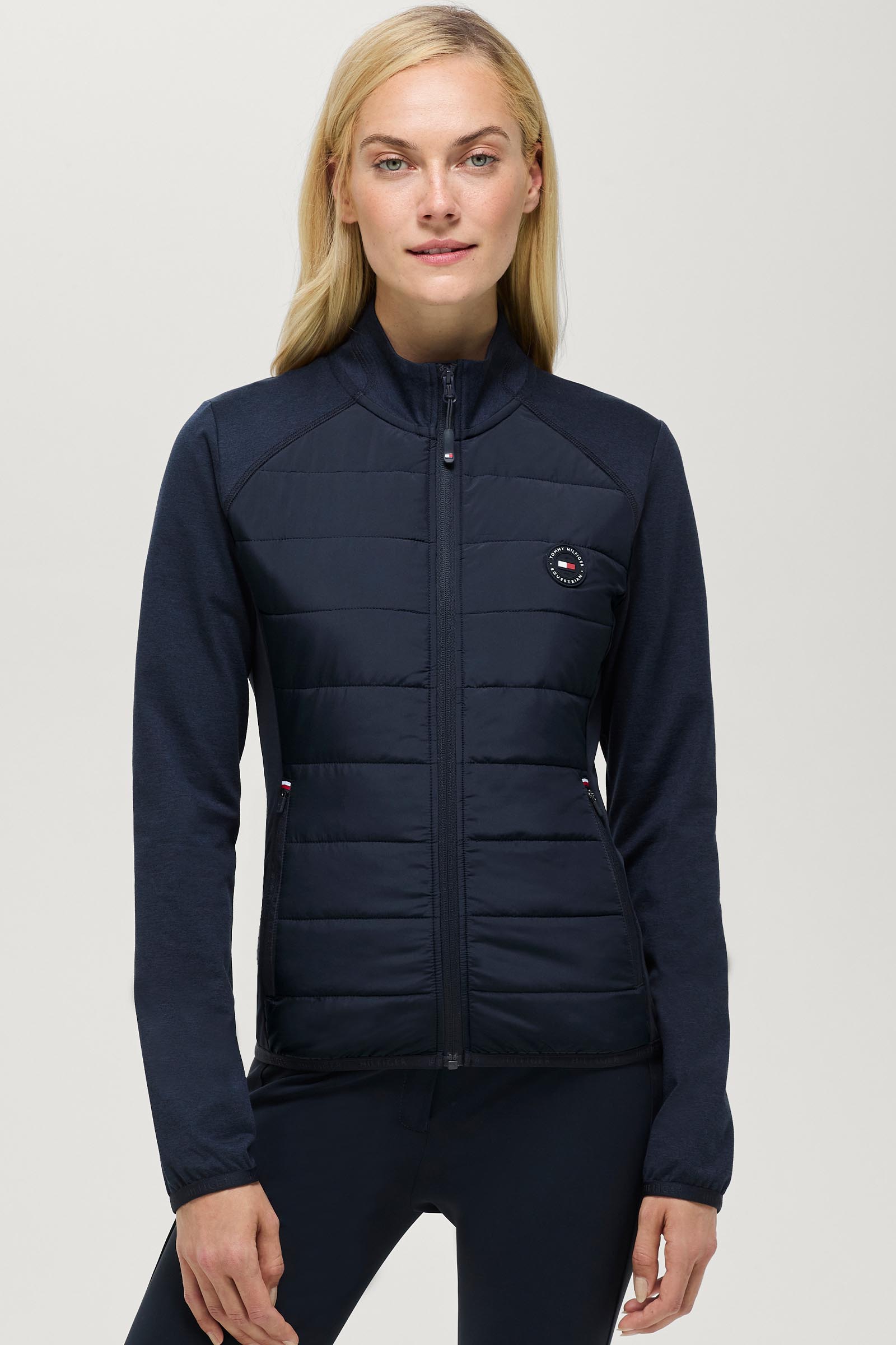 Tommy Hilfiger Equestrian Napa chaqueta h&iacute;brida para mujer