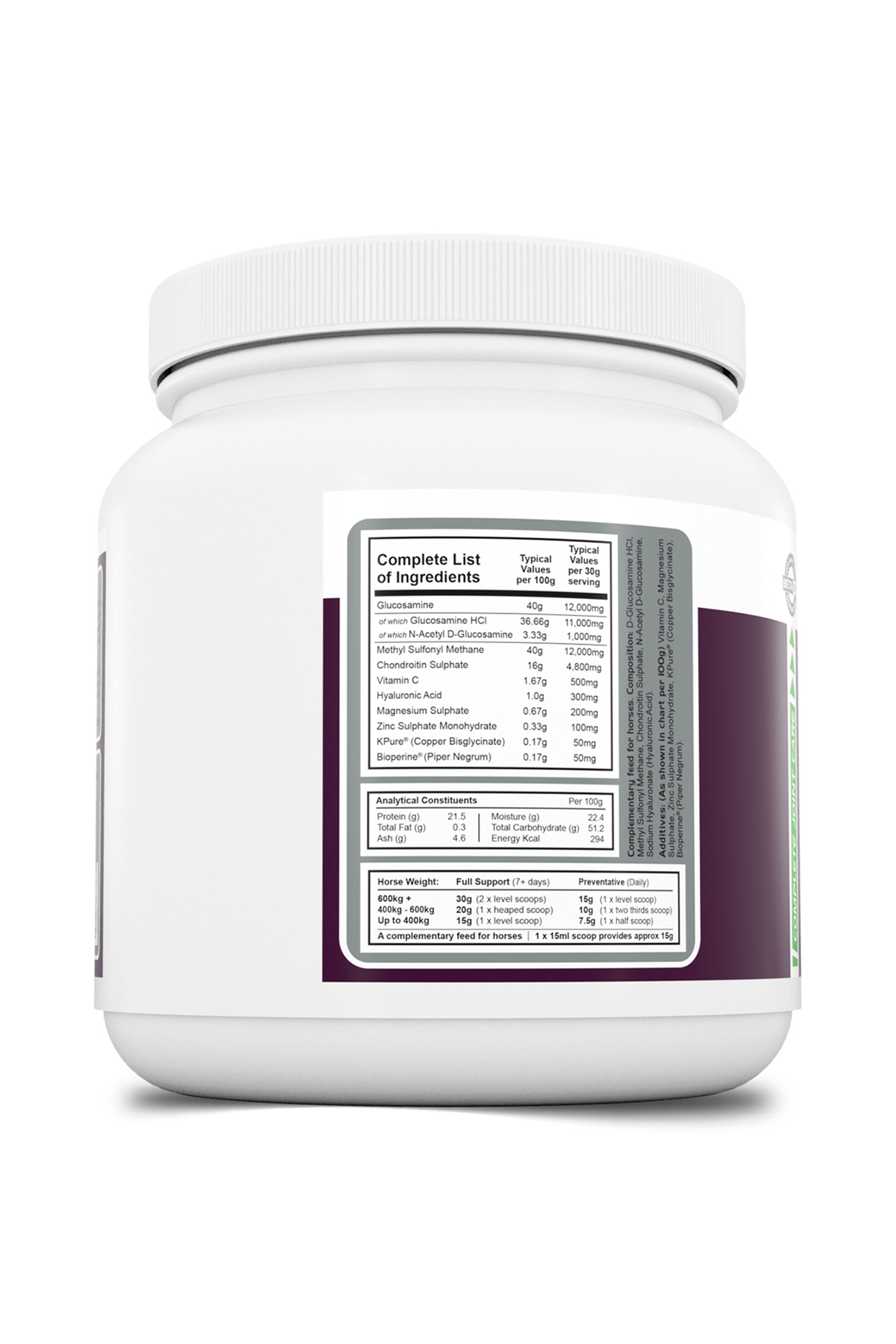 Suplemento para equinos PharmaQuin Joint Complete Ha, 400 g